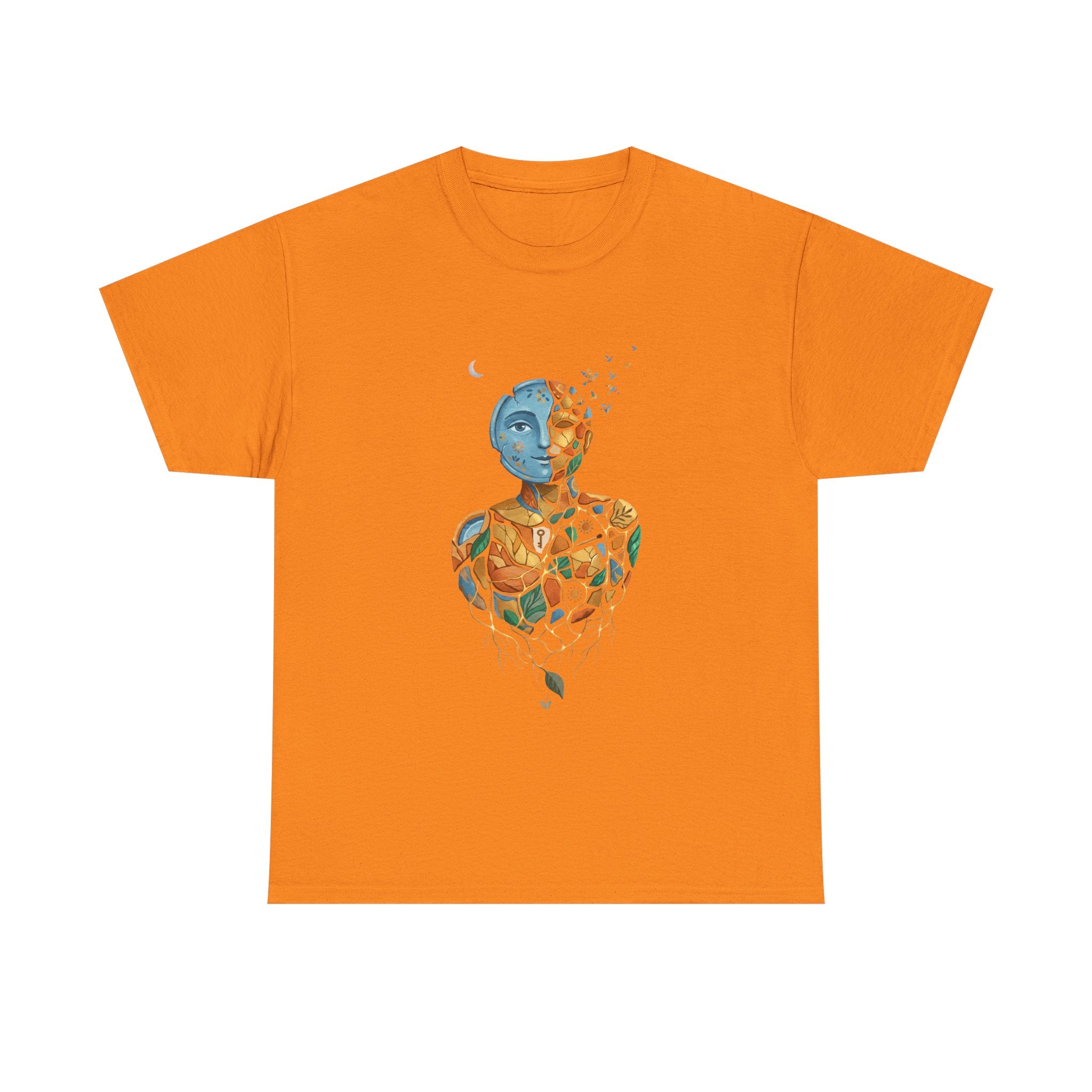 Abstract Mosaic Portrait T‑Shirt — Fragmented Face Art Tee