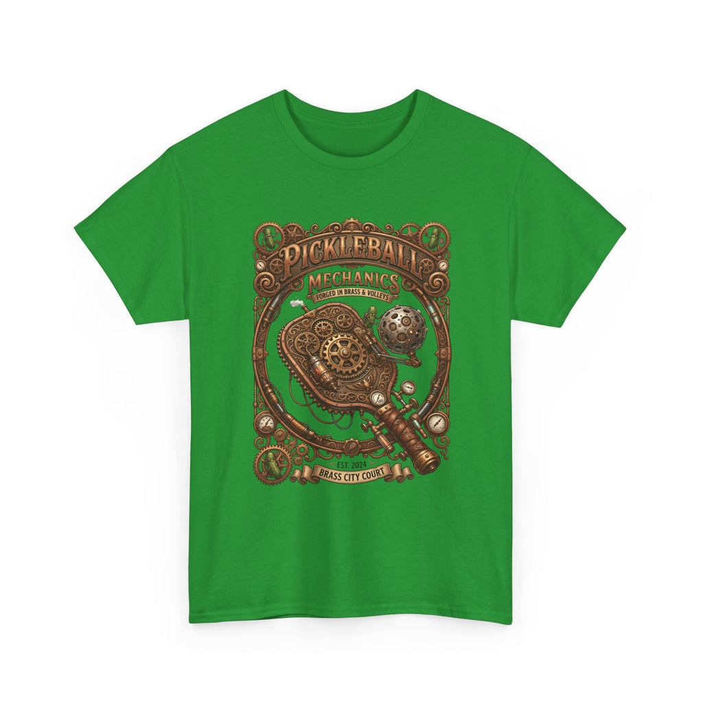 Pickleball Mechanics T-Shirt — Vintage Steampunk Paddle Design