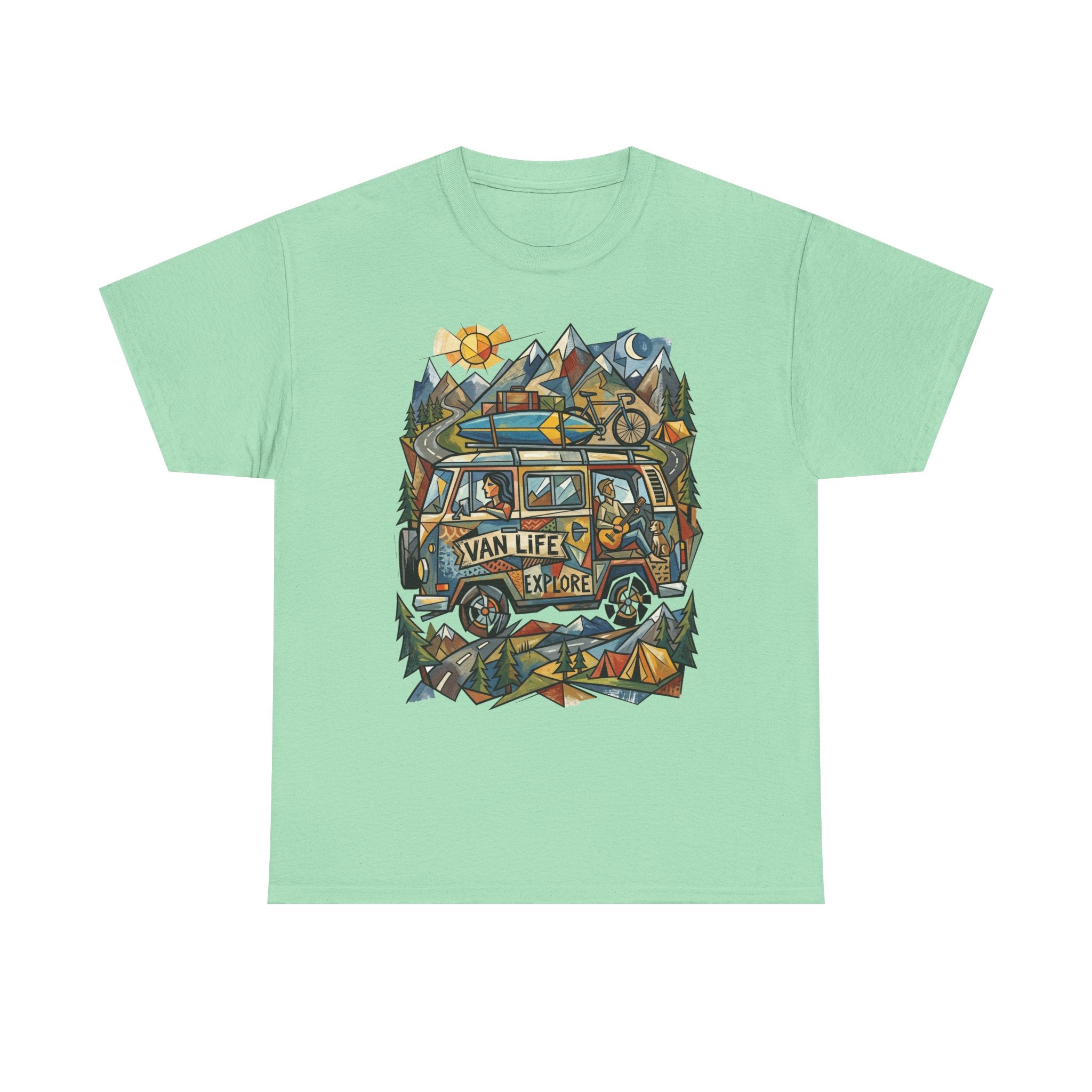 Van Life Explore T-Shirt — Retro Campervan Adventure Graphic Tee