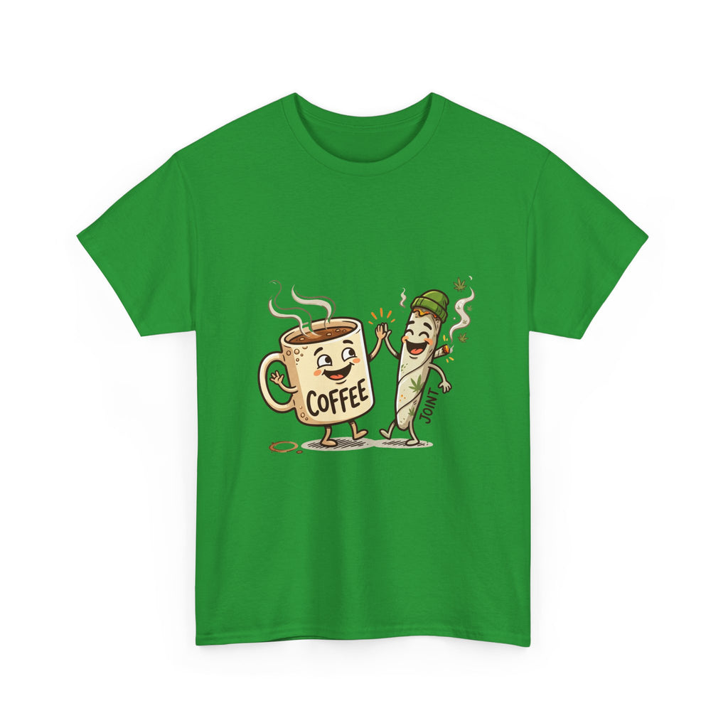 Coffee & a Joint Friends T-Shirt — Funny Breakfast Cartoon Tee