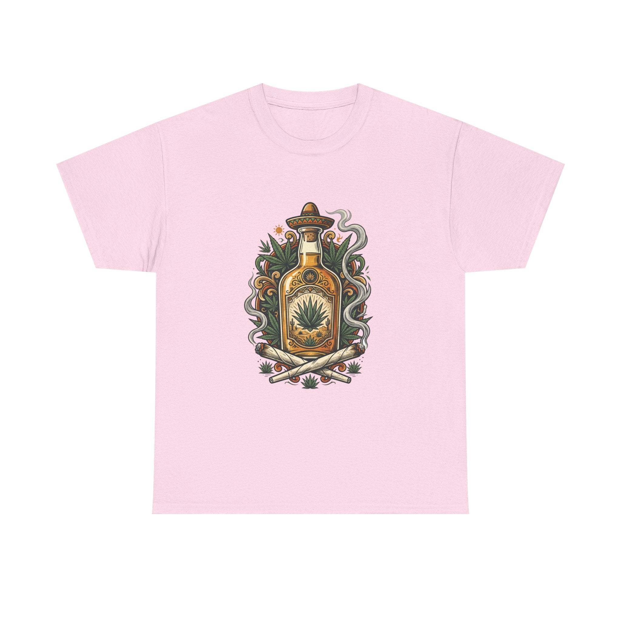 Tequila Bottle Graphic Tee — Agave Spirit Illustration T-Shirt