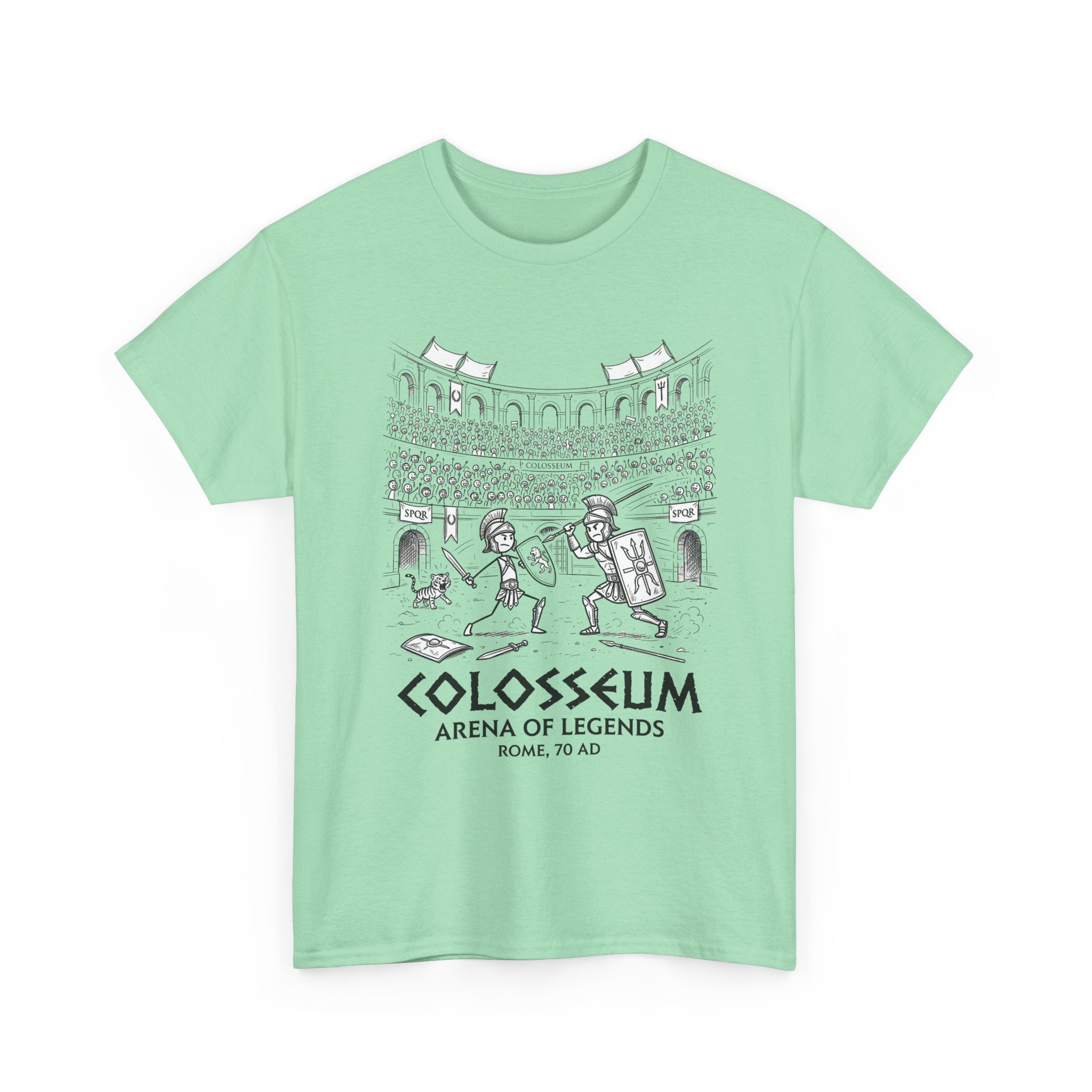 Colosseum Arena of Legends Graphic Tee — Roman Gladiator Coliseum Shirt