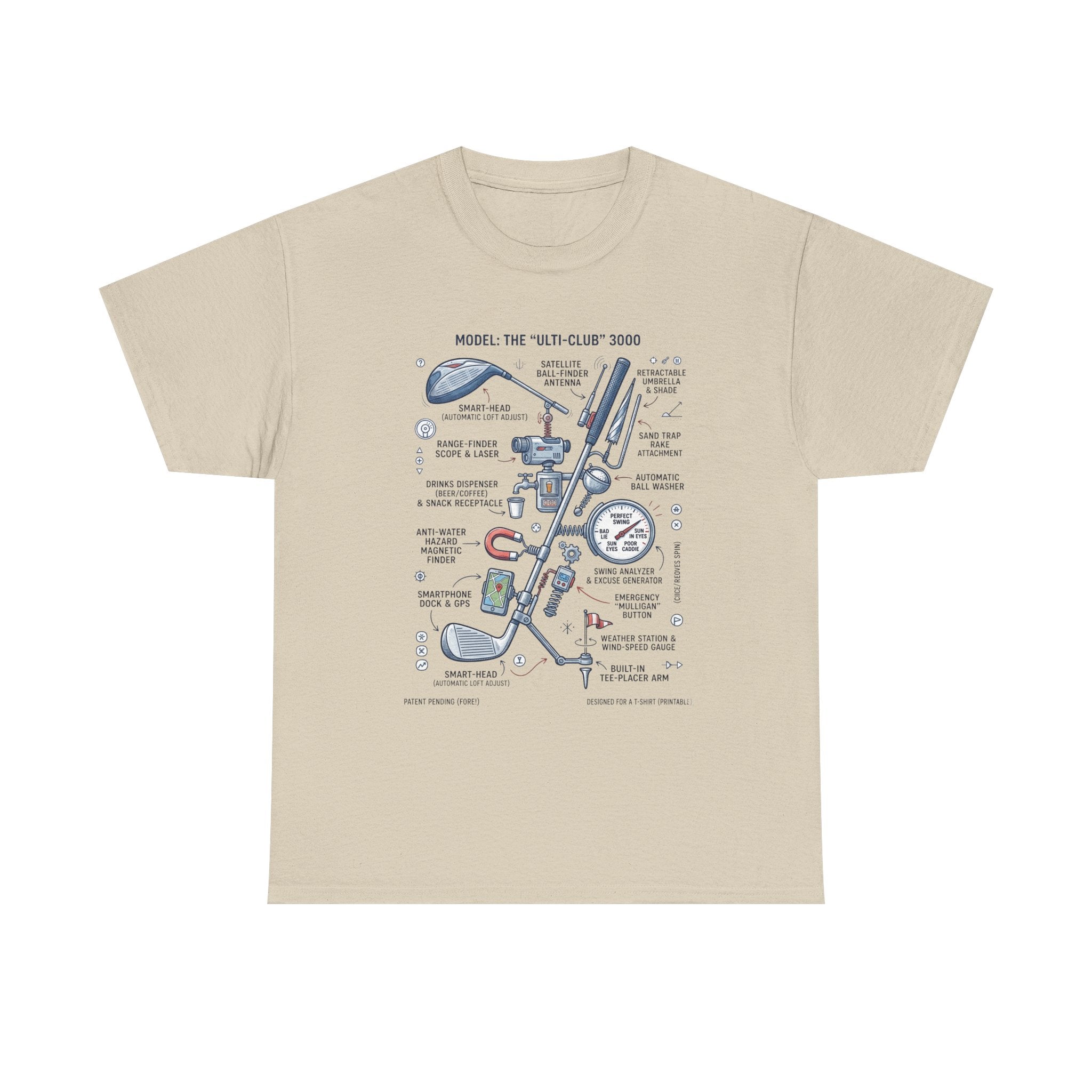 T-Shirt — Golf Club Diagram Vintage Schematic Tee