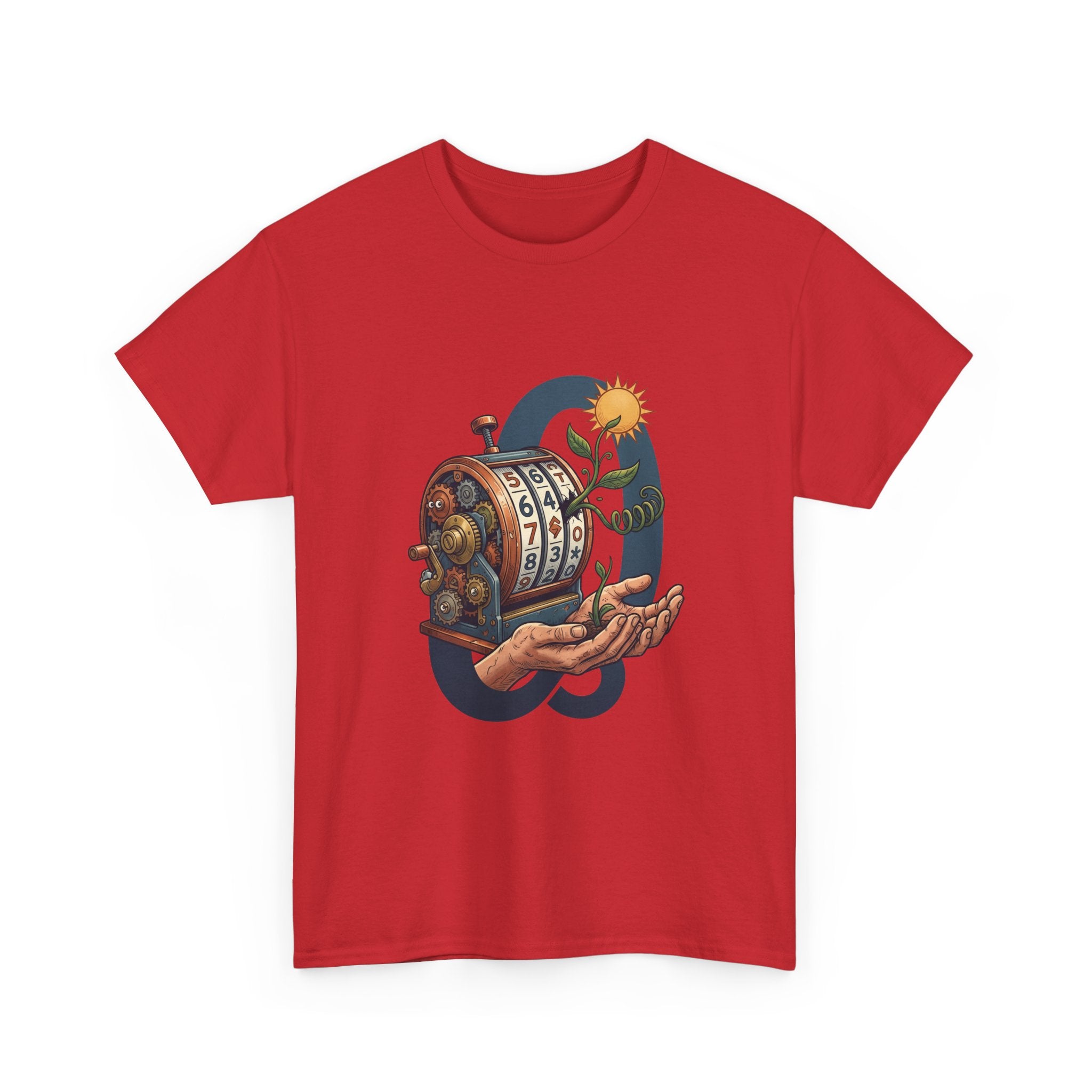 Vintage Slot Machine Tee — Retro Casino Art T-Shirt with Sunflower. idk
