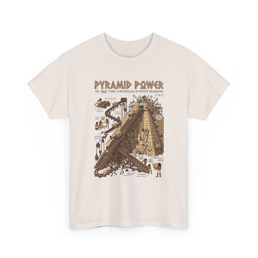 Pyramid Power Tee — Vintage Egyptian Pyramid Diagram Graphic T‑Shirt