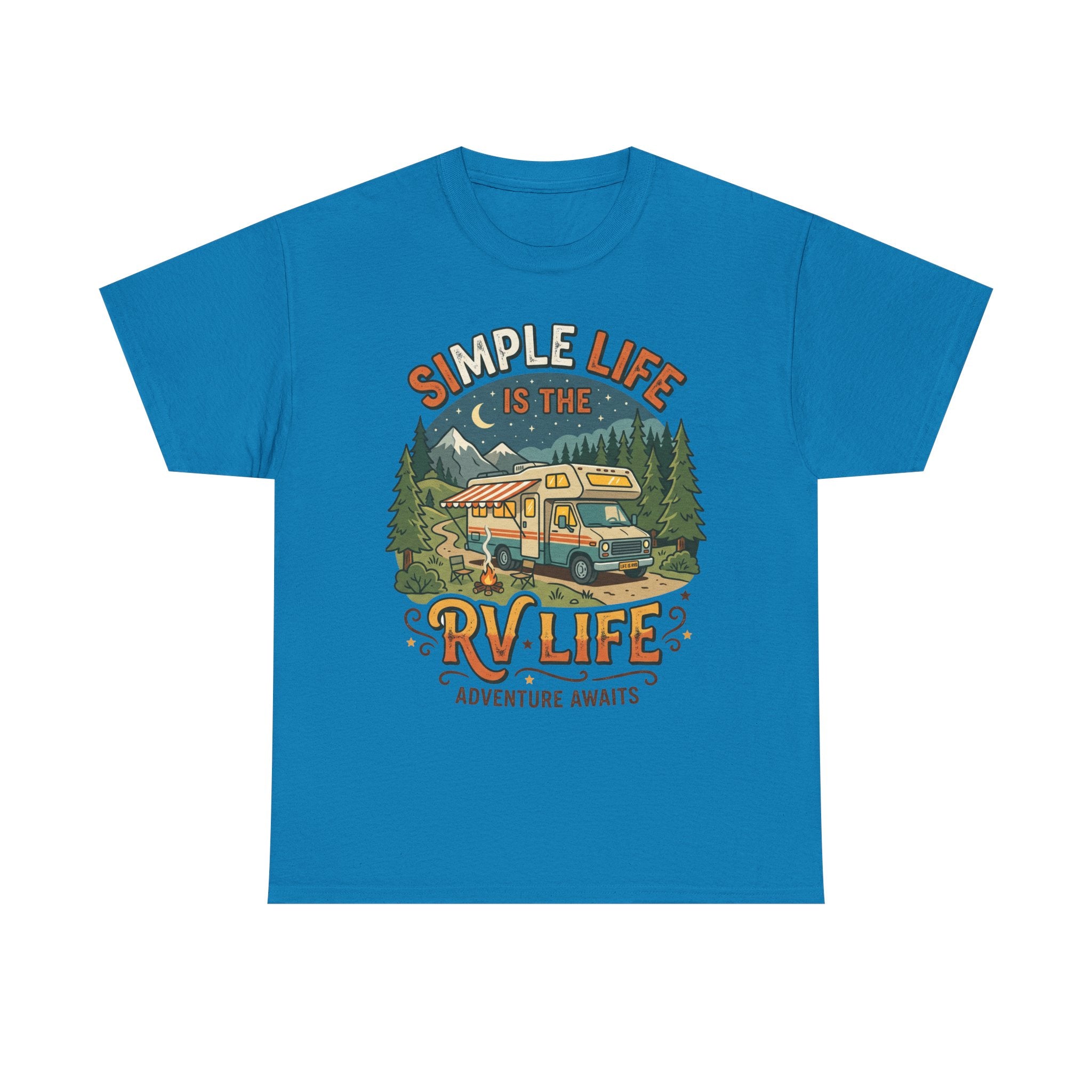 RV Life T‑Shirt — "Simple Life is the RV Life: Adventure Awaits" Camping Graphic Tee