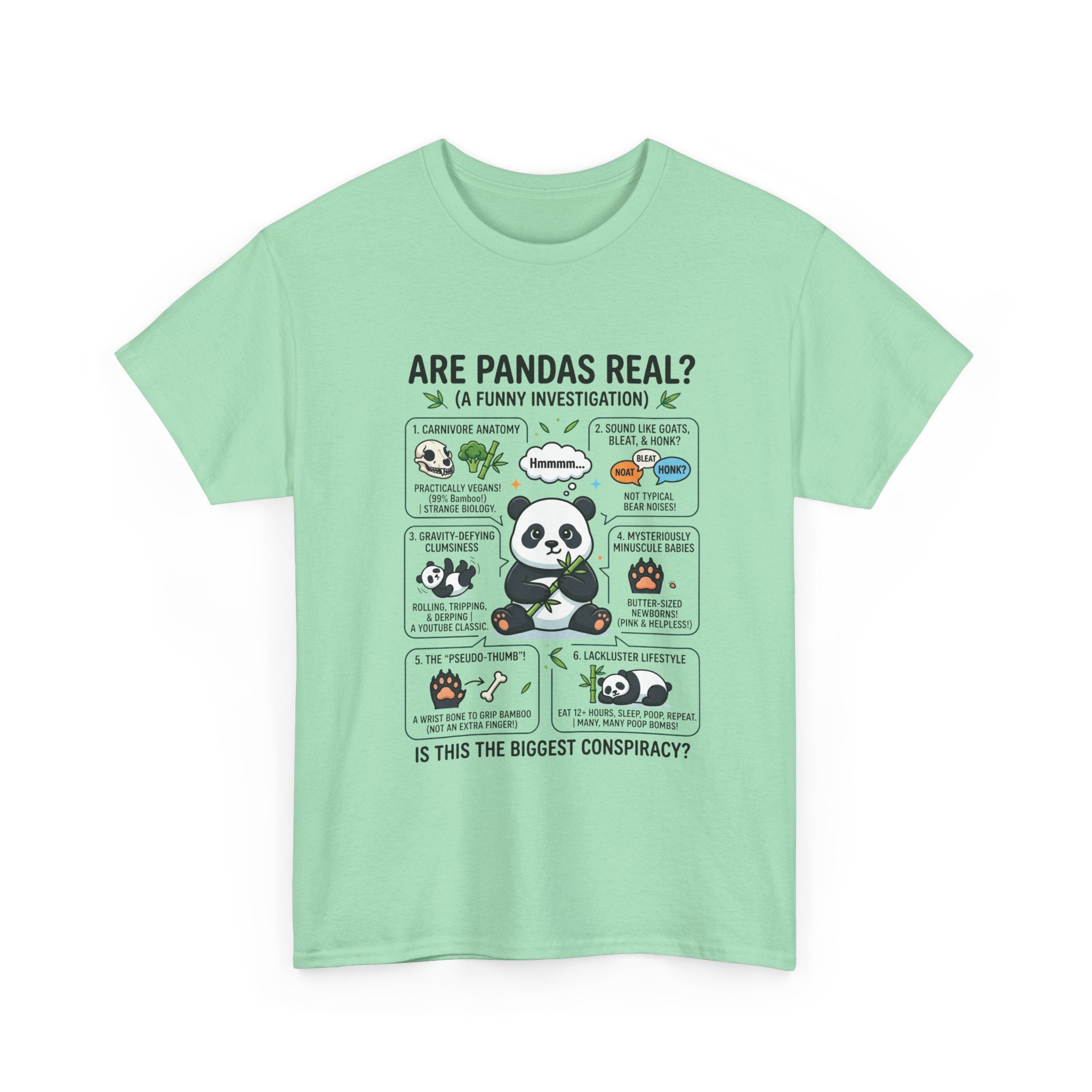 Are Pandas Real? Funny Panda Infographic T-Shirt