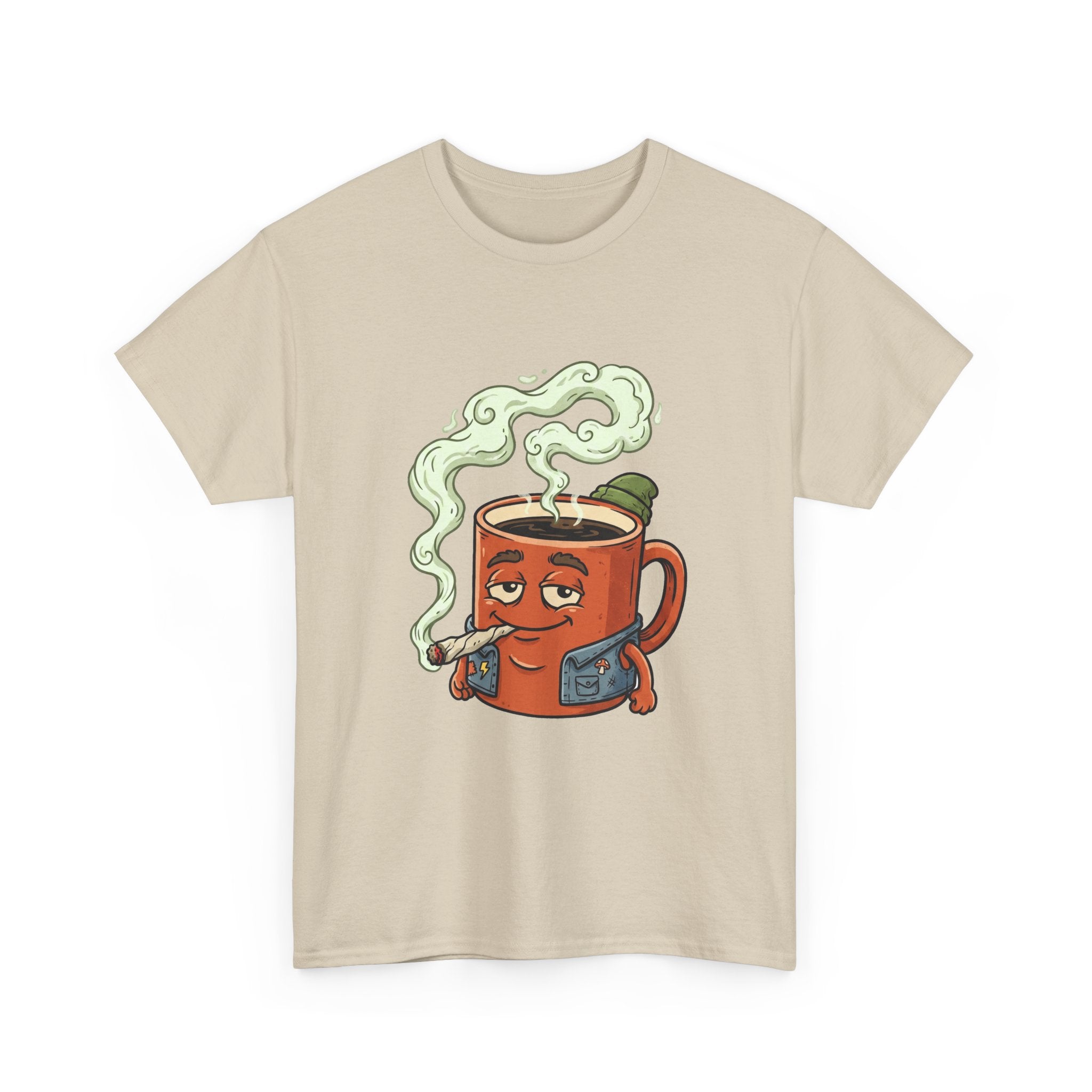 Coffee and a Joint Tee — Funny Smoking Coffee Graphic T-Shirt