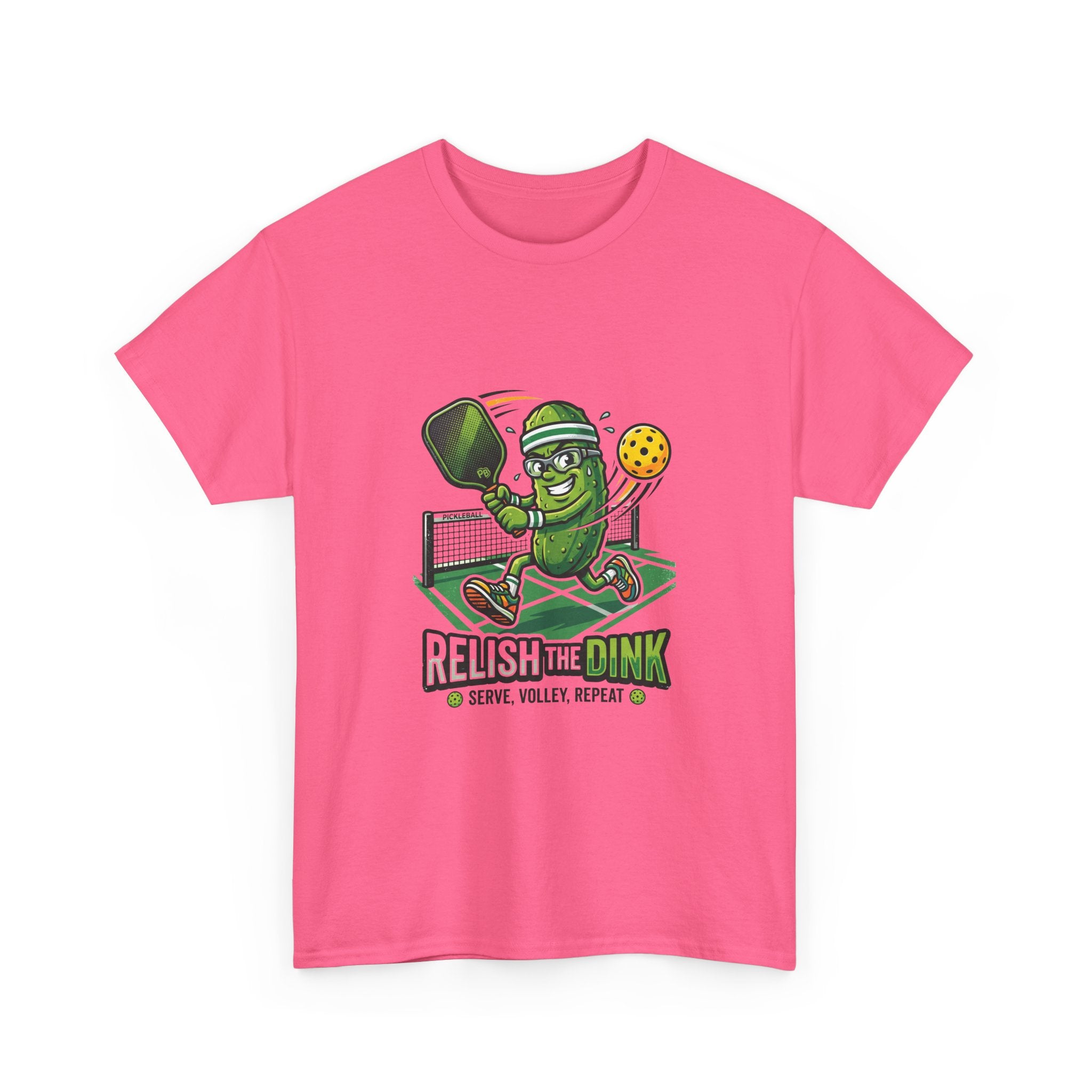 Pickleball 'Relish the Dink' T-Shirt – Funny Pickle Character Paddle Tee