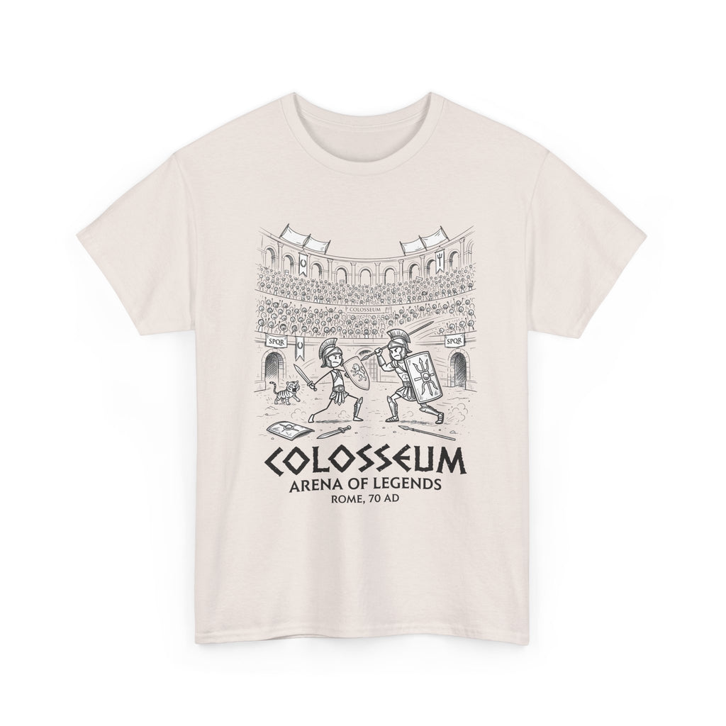 Colosseum Arena of Legends Graphic Tee — Roman Gladiator Coliseum Shirt