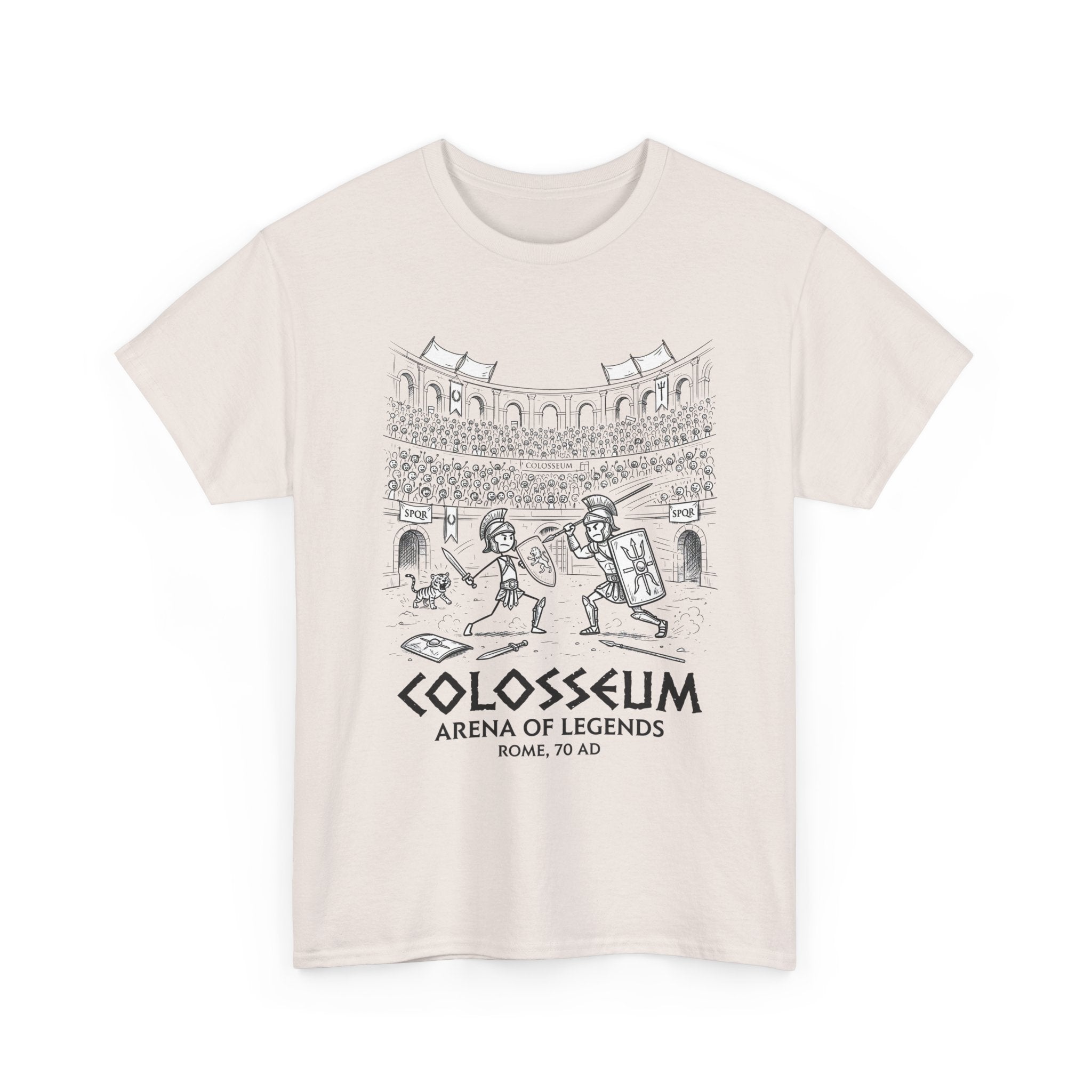 Colosseum Arena of Legends Graphic Tee — Roman Gladiator Coliseum Shirt