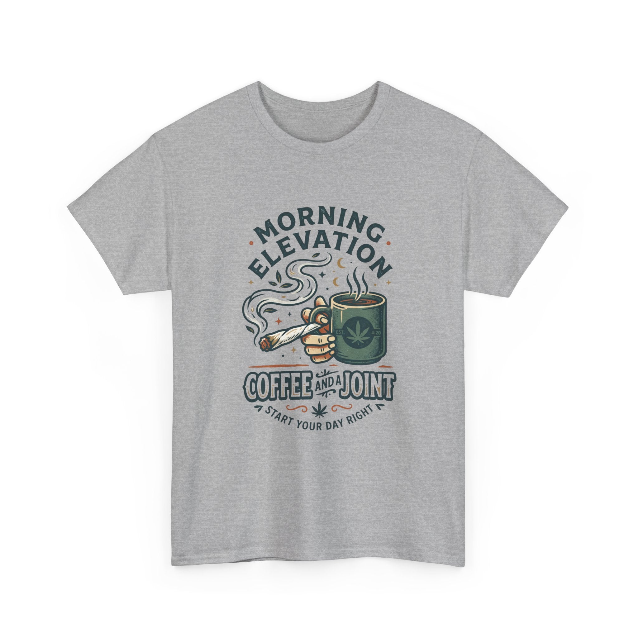Coffee & Joint T-Shirt — Morning Elevation Graphic Tee