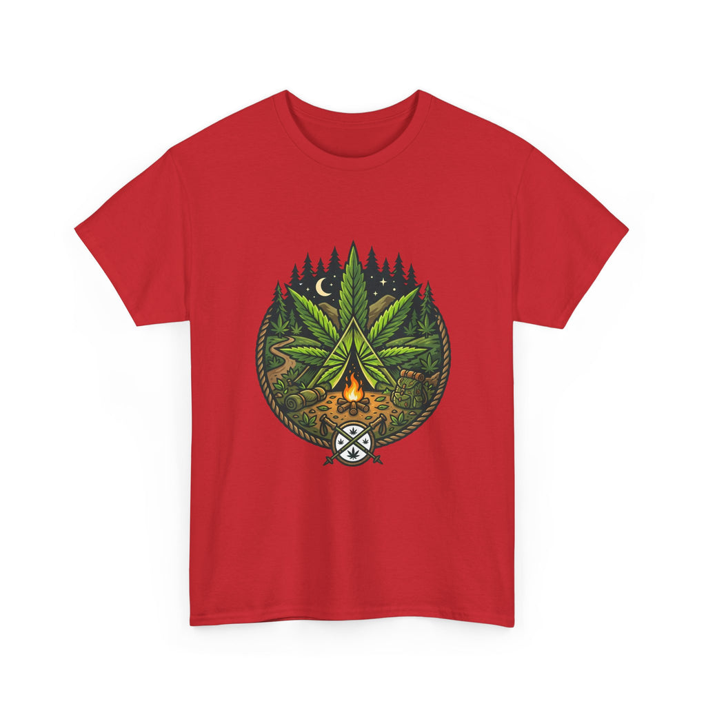 T-Shirt — Campfire Cannabis Leaf Graphic Tee