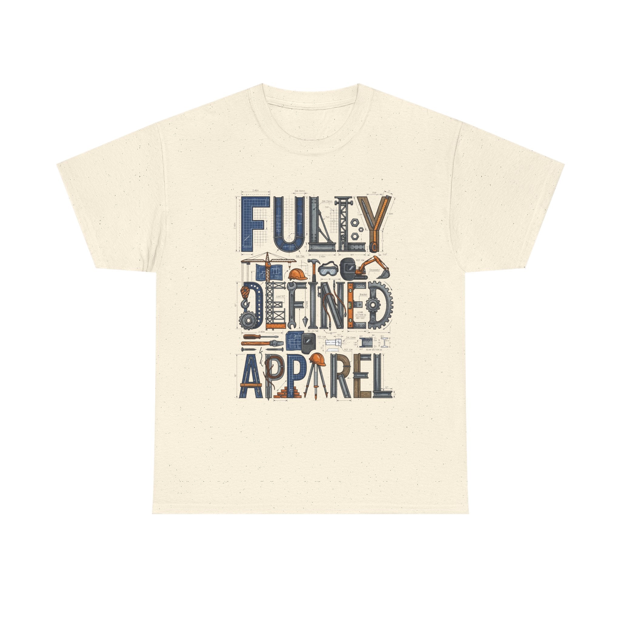 Fully Defined Apparel T-Shirt — Graphic Tee with Retro Tools Design