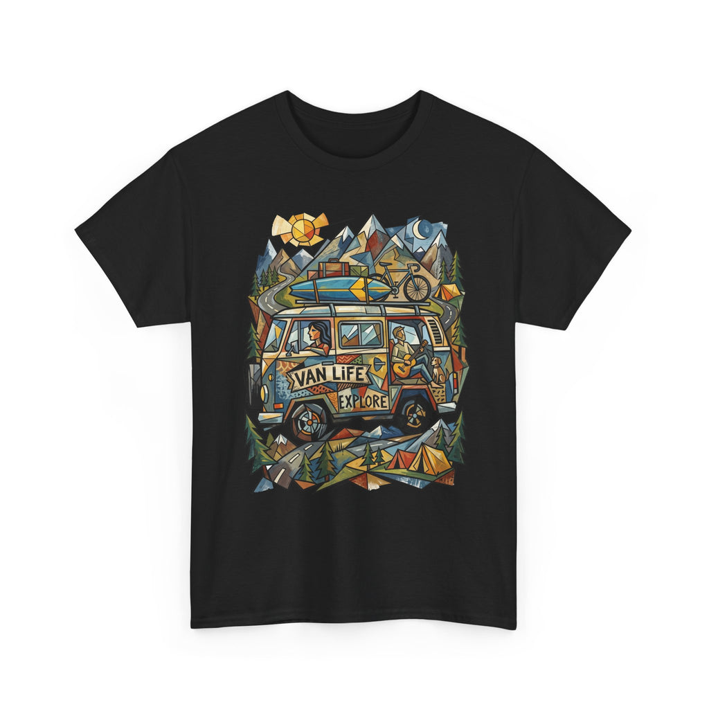 Van Life Explore T-Shirt — Retro Campervan Adventure Graphic Tee
