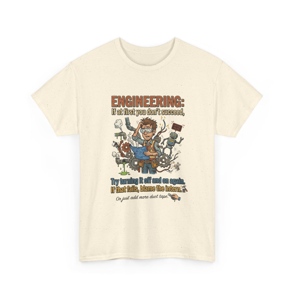 Engineering T-Shirt – Funny "If at first you don't succeed... Try bending it" Graphic Tee for Engineers