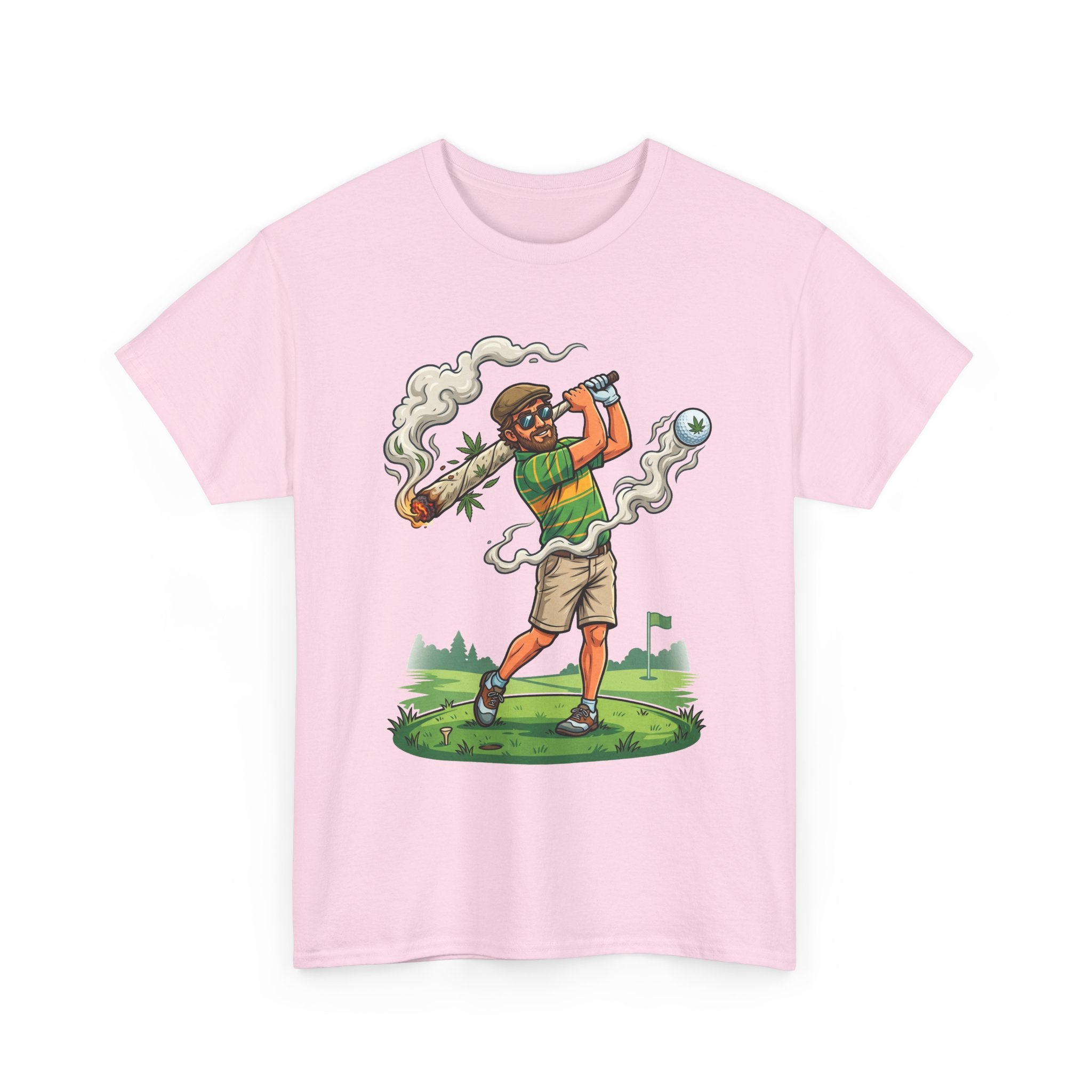 Golf Golfer Weed Smoking Club T-Shirt — Funny Golf Graphic Tee