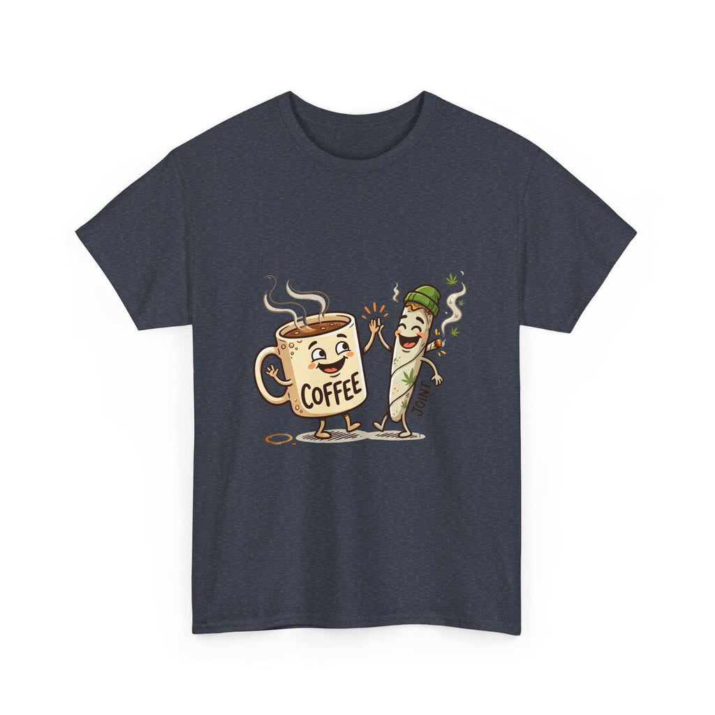 Coffee & a Joint Friends T-Shirt — Funny Breakfast Cartoon Tee