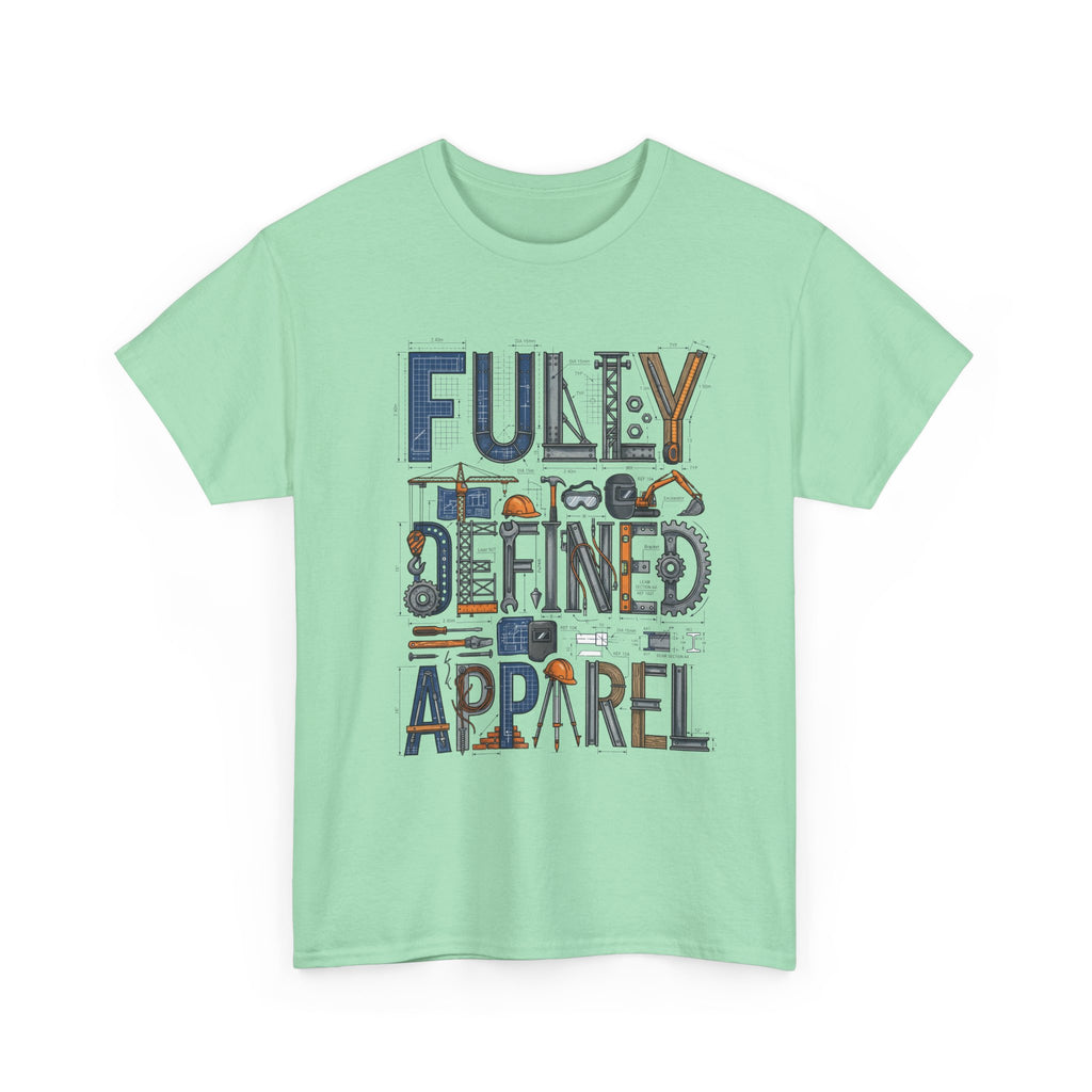 Fully Defined Apparel T-Shirt — Graphic Tee with Retro Tools Design
