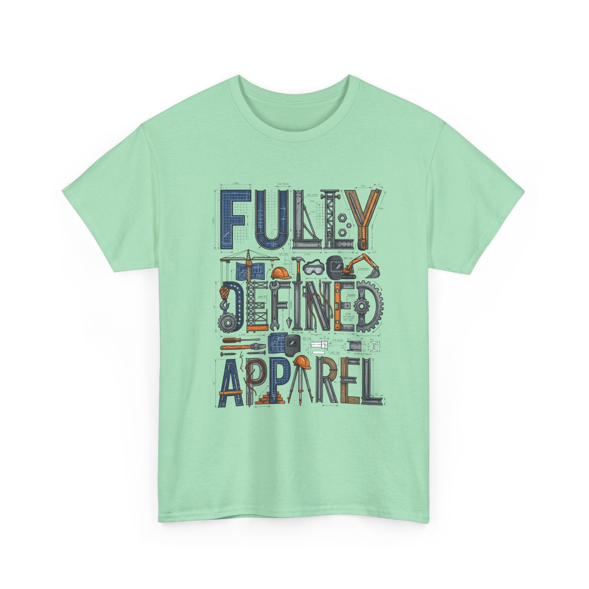 Fully Defined Apparel T-Shirt — Graphic Tee with Retro Tools Design