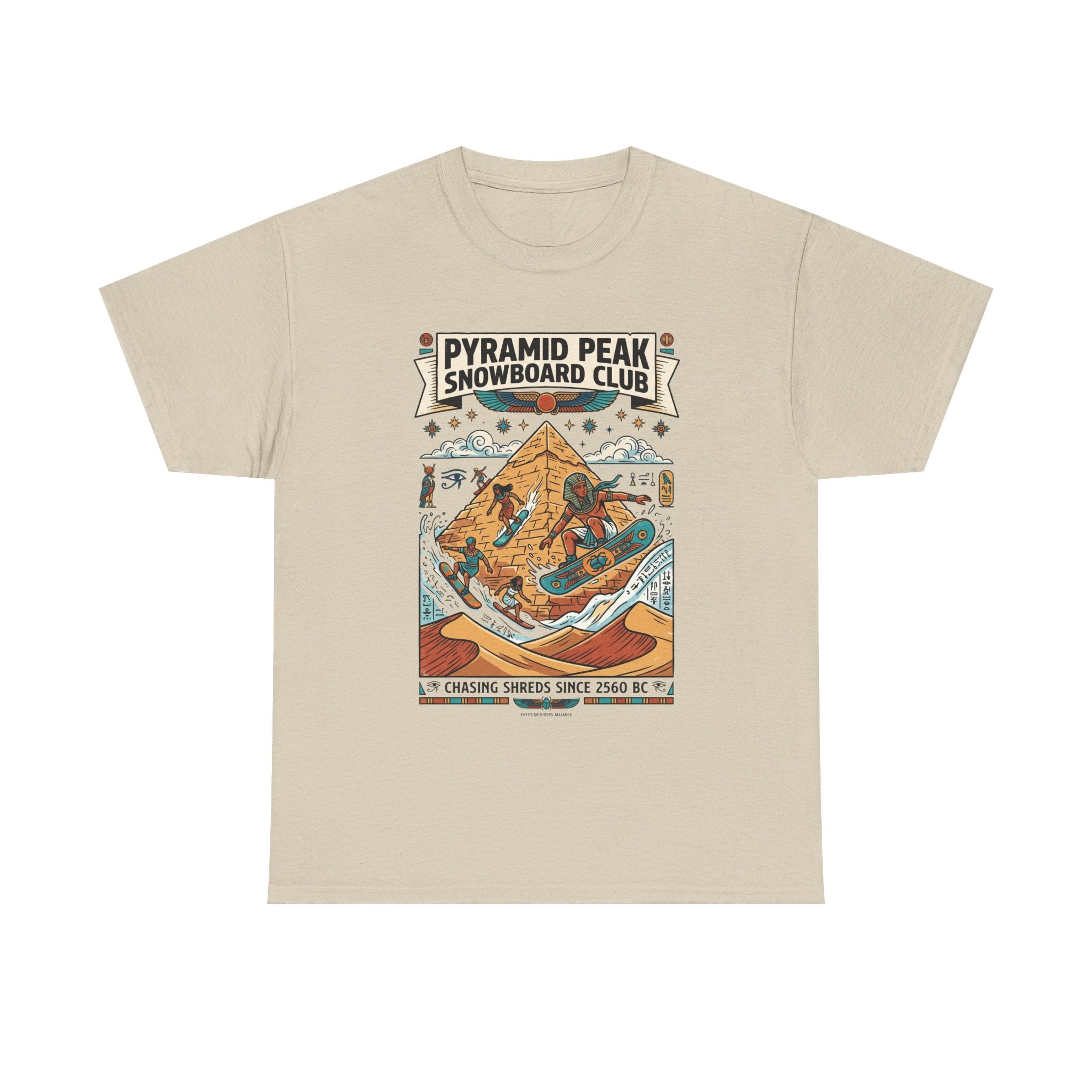Snowboard Club Graphic Tee — "Pyramid Peak Snowboard Club" Vintage Winter Shirt