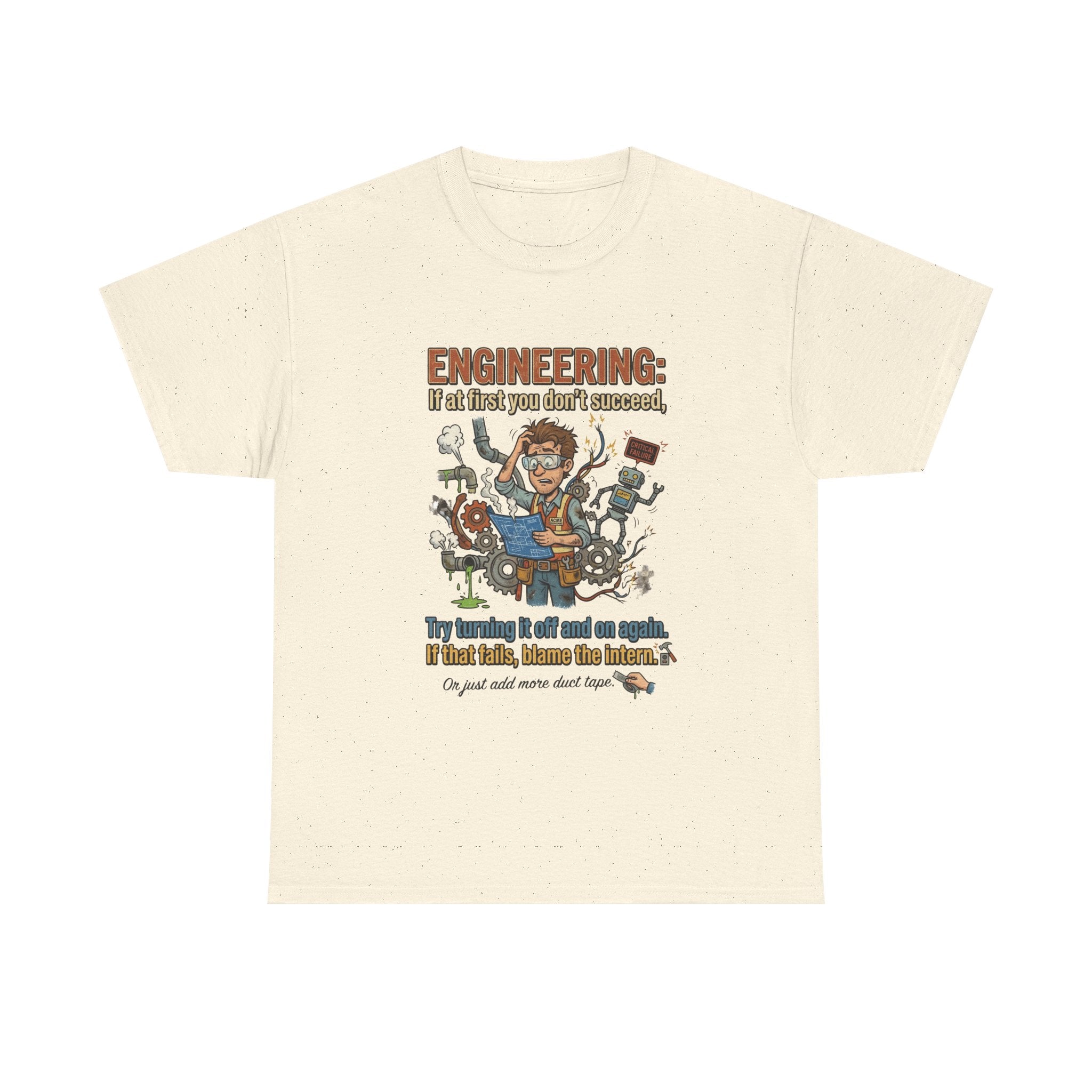 Engineering T-Shirt – Funny "If at first you don't succeed... Try bending it" Graphic Tee for Engineers