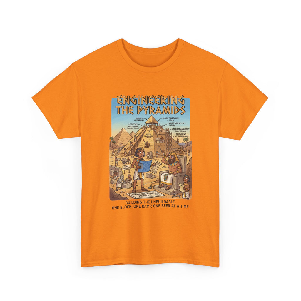 T-Shirt — "Engineering the Pyramids" Vintage Egypt Graphic Tee