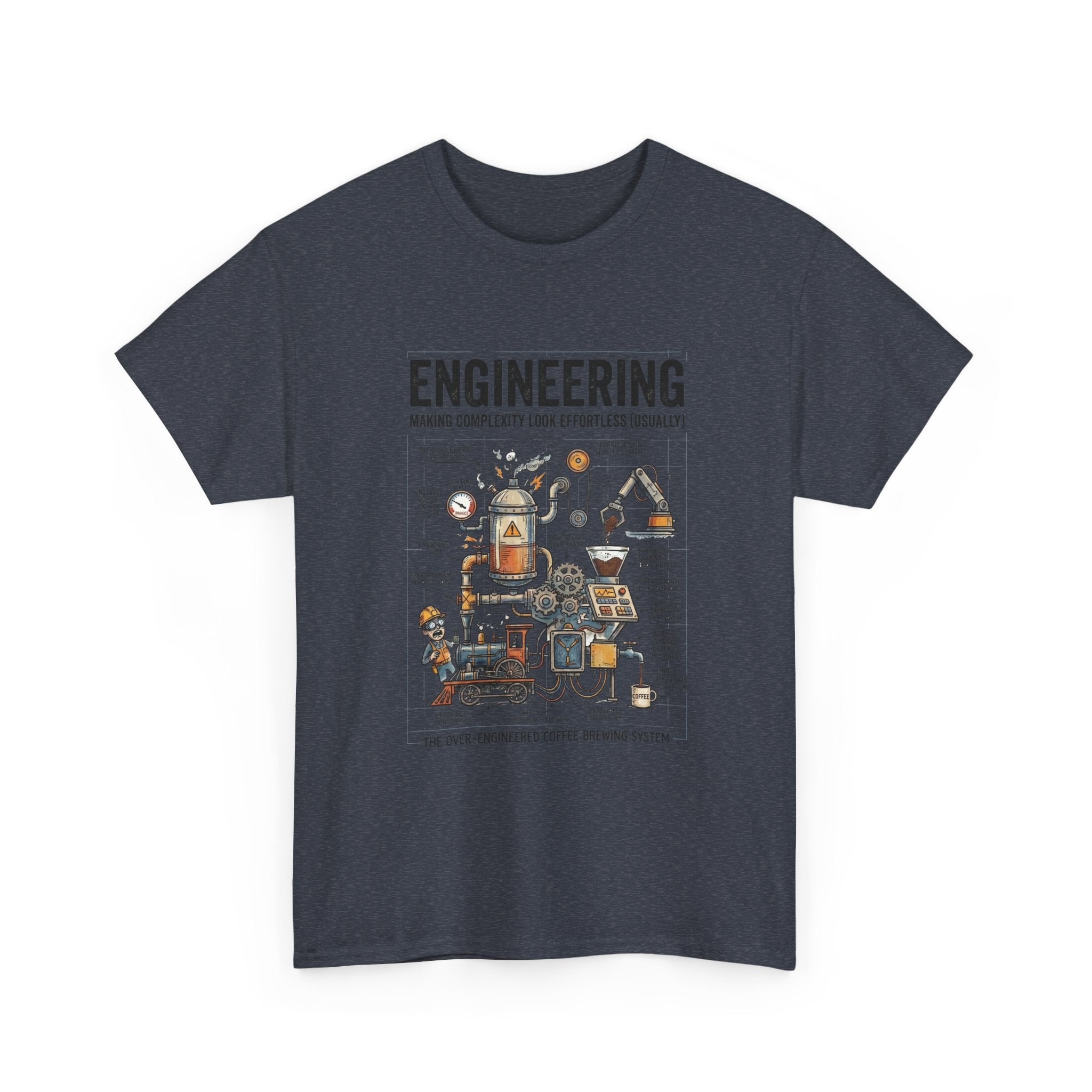 Engineering Diagram T‑Shirt — Funny STEM Illustration Tee for Engineers & Students