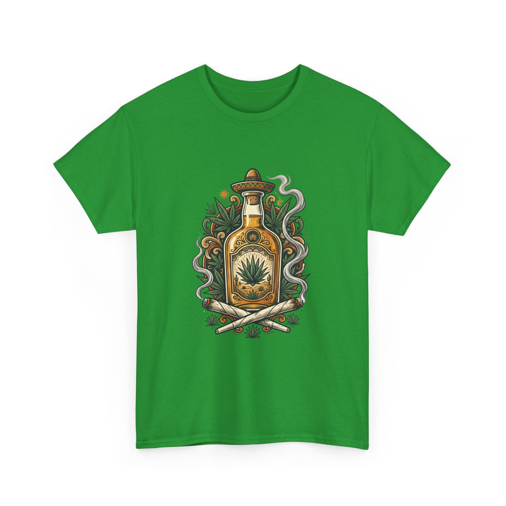 Tequila Bottle Graphic Tee — Agave Spirit Illustration T-Shirt