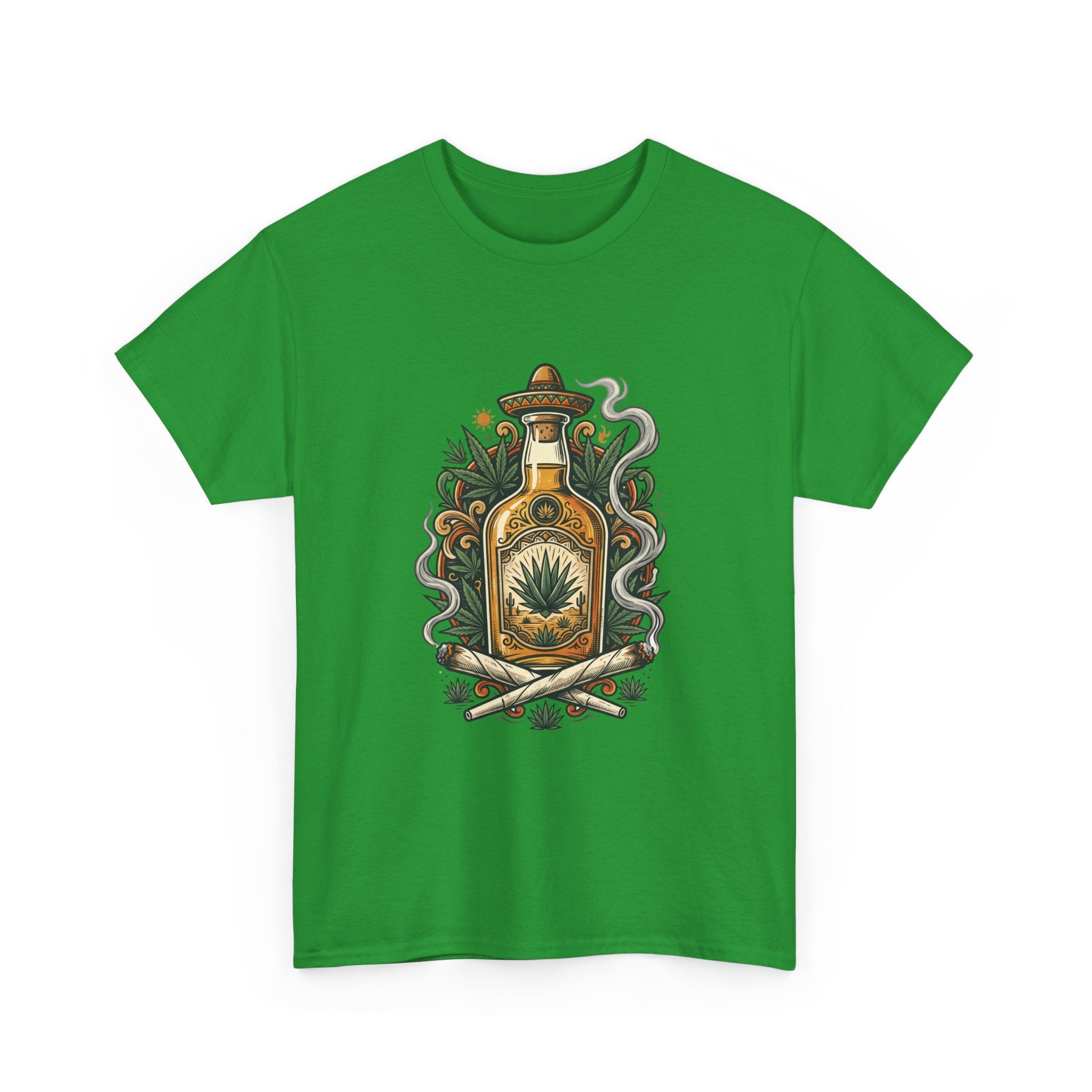 Tequila Bottle Graphic Tee — Agave Spirit Illustration T-Shirt