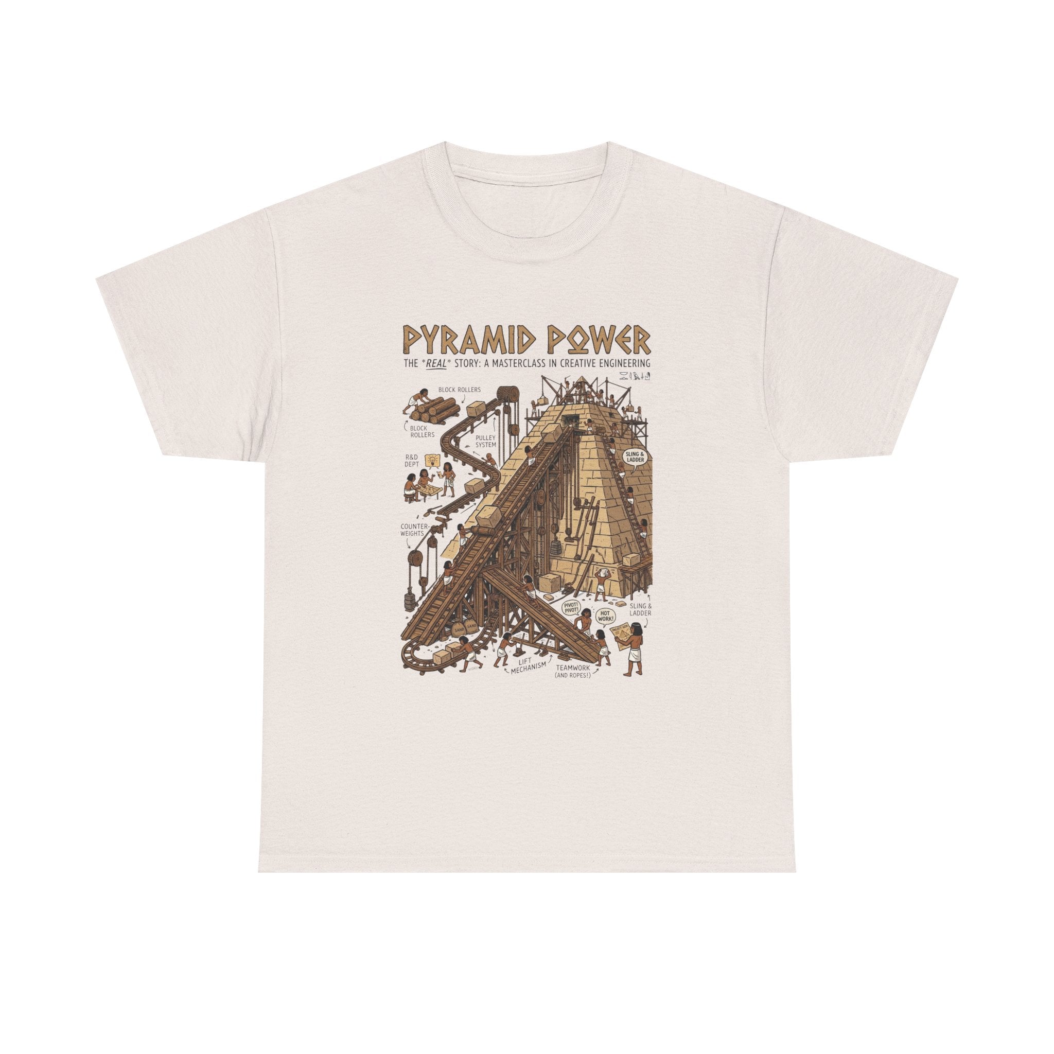Pyramid Power Tee — Vintage Egyptian Pyramid Diagram Graphic T‑Shirt