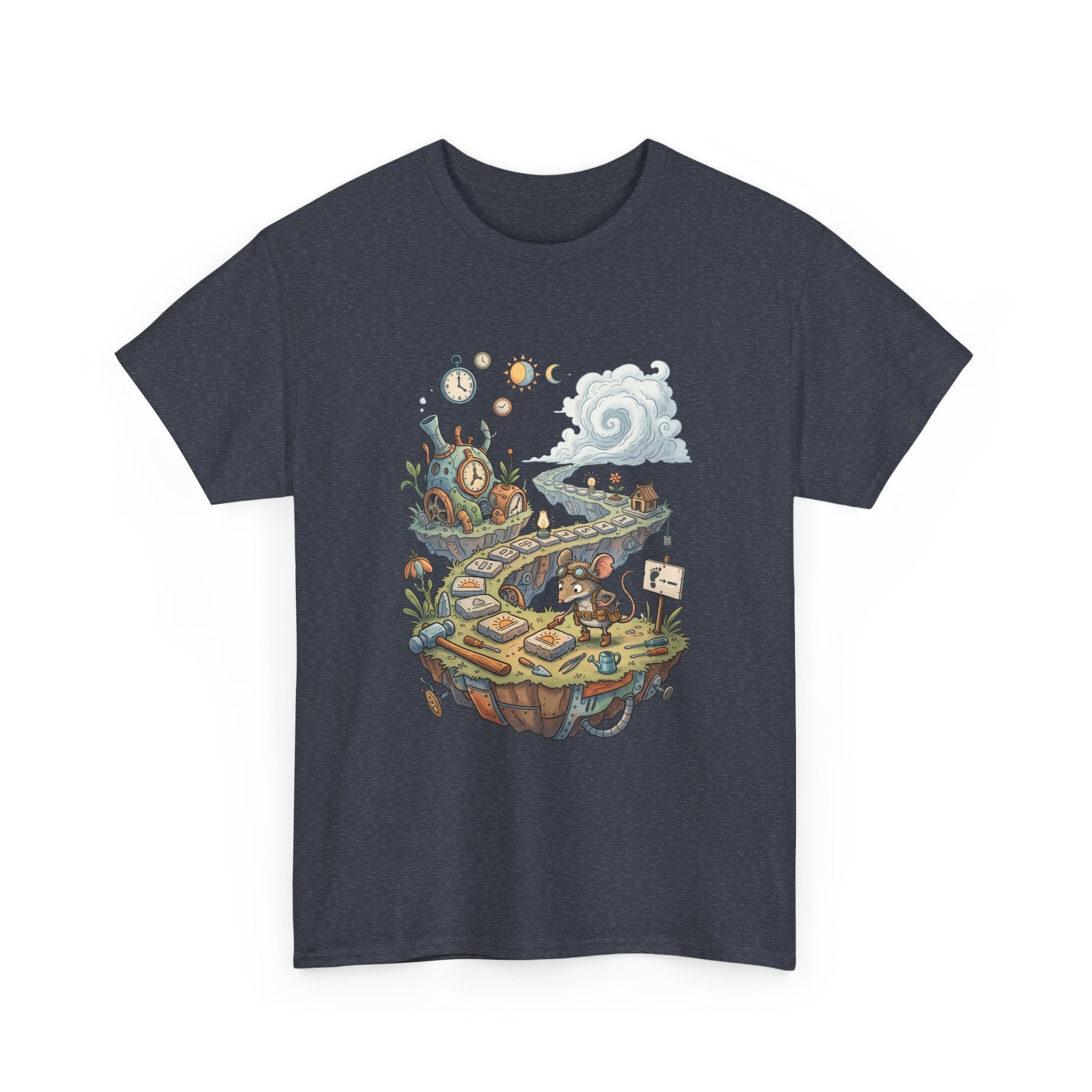 T-Shirt — Fantasy Floating Island Roadmap Illustration Tee