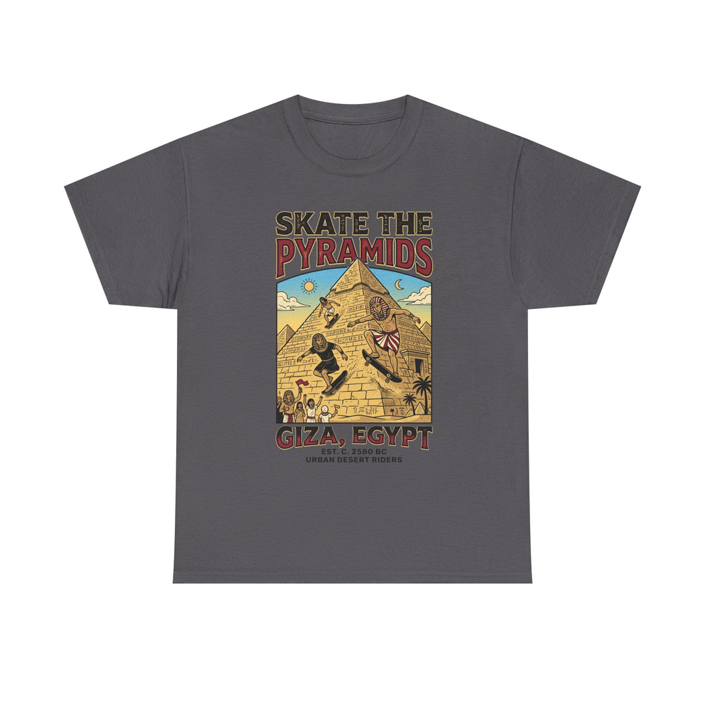 Skate The Pyramids Tee — Giza Egypt Skateboarding Graphic T-Shirt