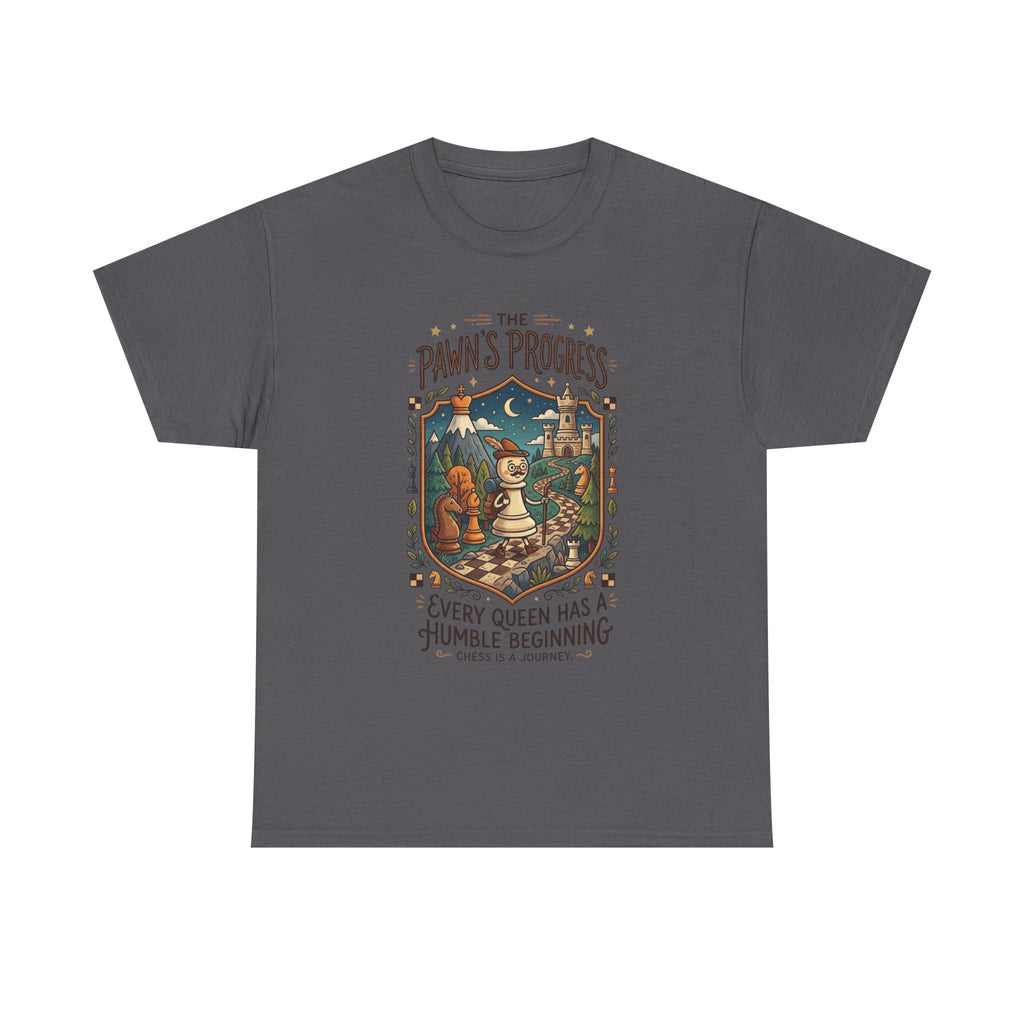 Chess 'The Pawn's Progress' T-Shirt — "Every Queen Has a Humble Beginning" Vintage Style Tee