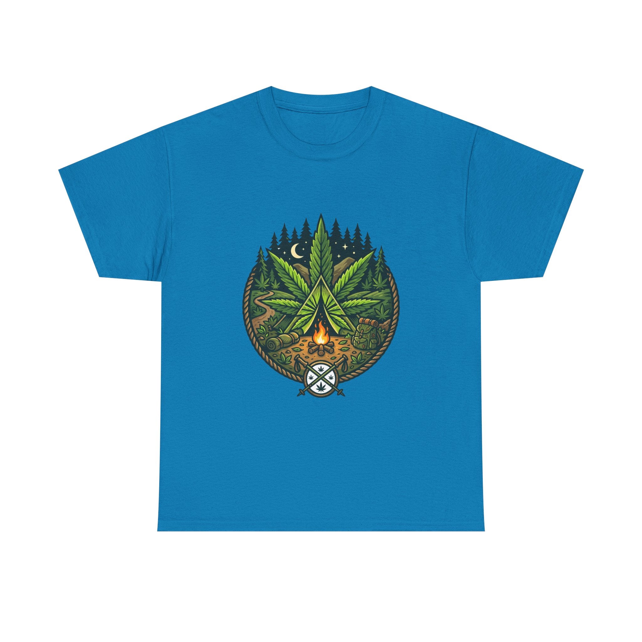 T-Shirt — Campfire Cannabis Leaf Graphic Tee