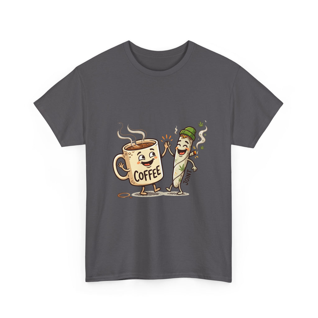 Coffee & a Joint Friends T-Shirt — Funny Breakfast Cartoon Tee