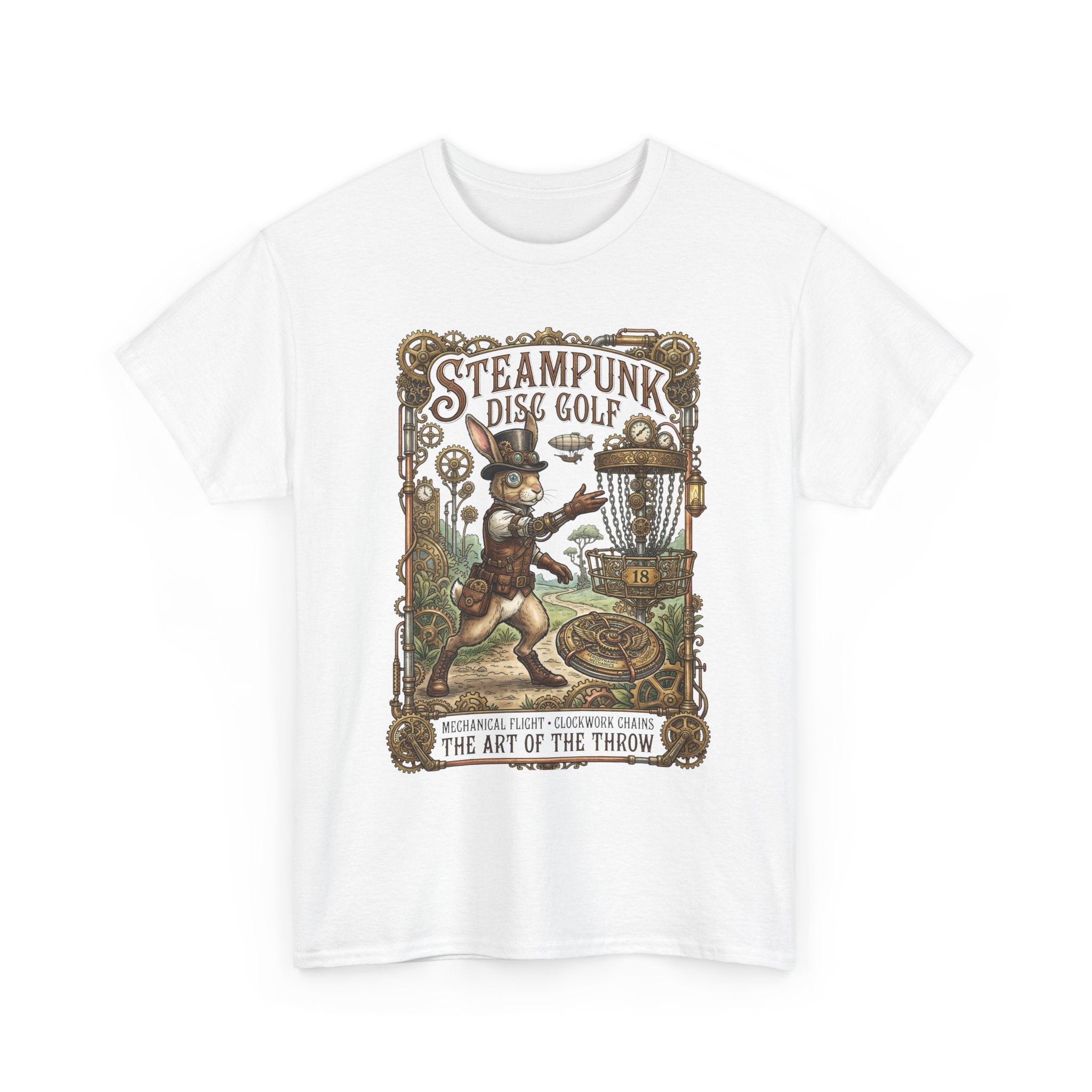 Steampunk Disc Golf T-Shirt — Vintage Victorian Throw Art Tee