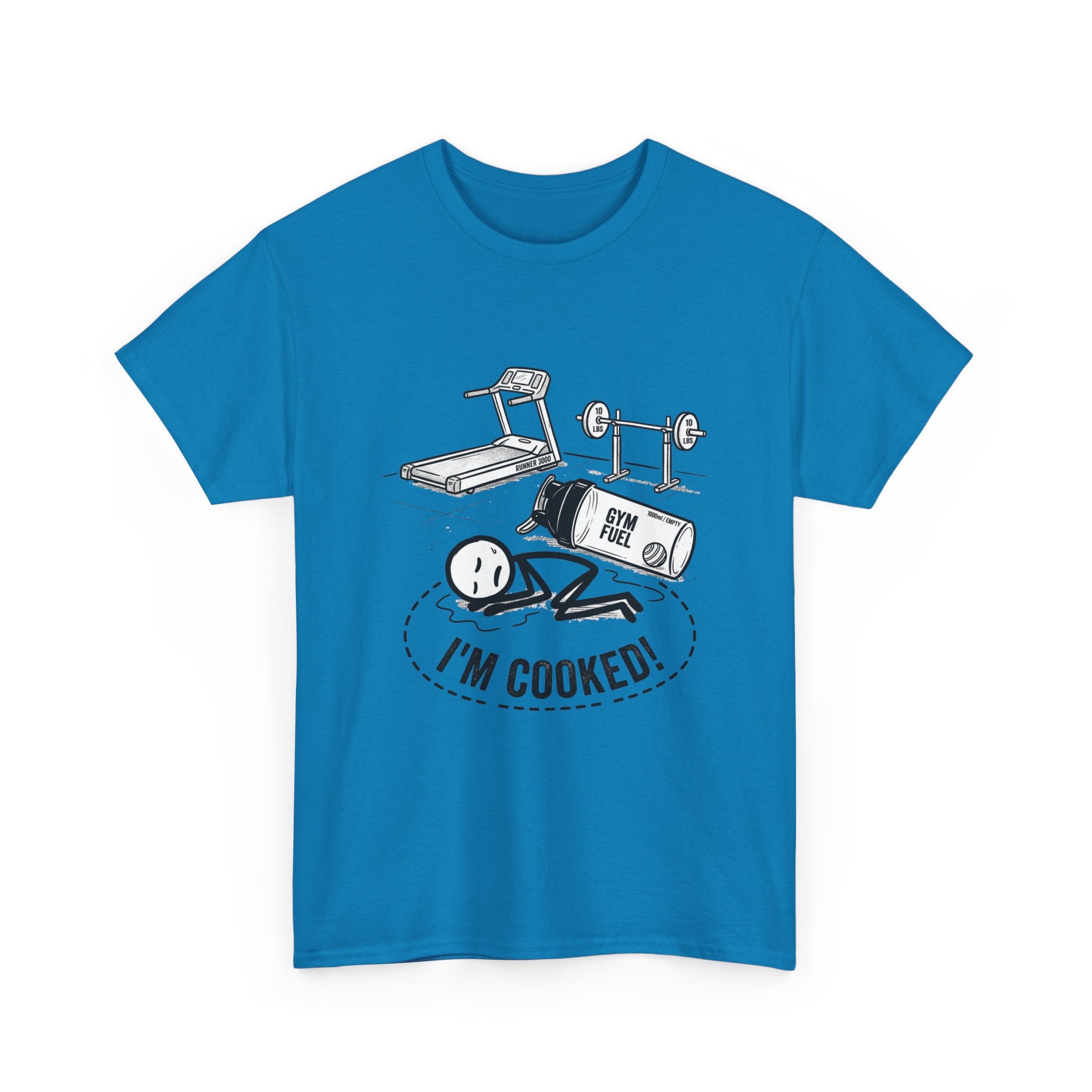 Fitness Humor T‑Shirt — "I'm Cooked!" Workout Exhaustion Tee