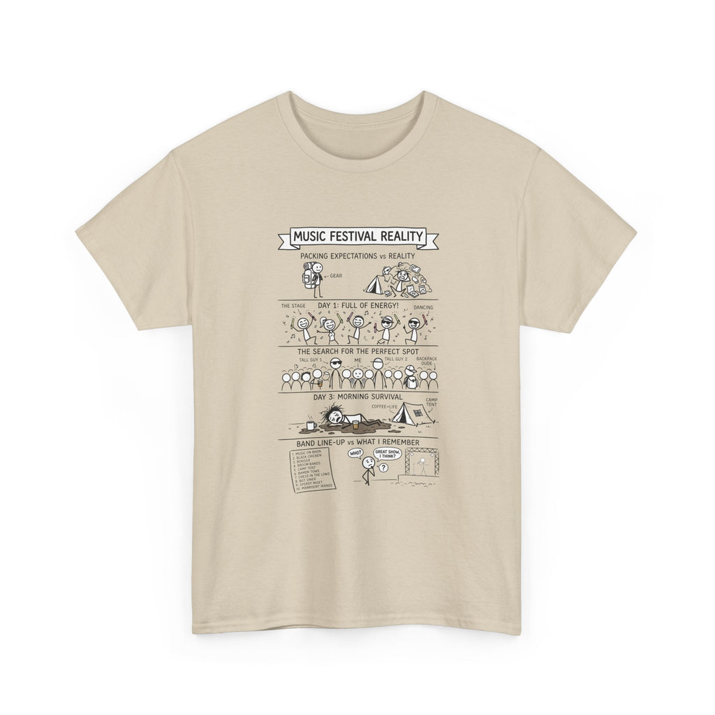 Music Festival Reality Tee – Funny Concert Comic Graphic T-Shirt