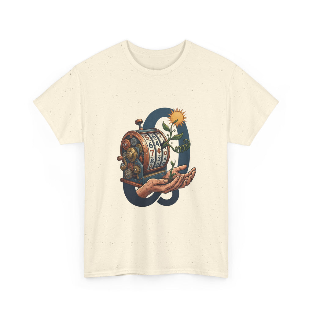 Vintage Slot Machine Tee — Retro Casino Art T-Shirt with Sunflower. idk