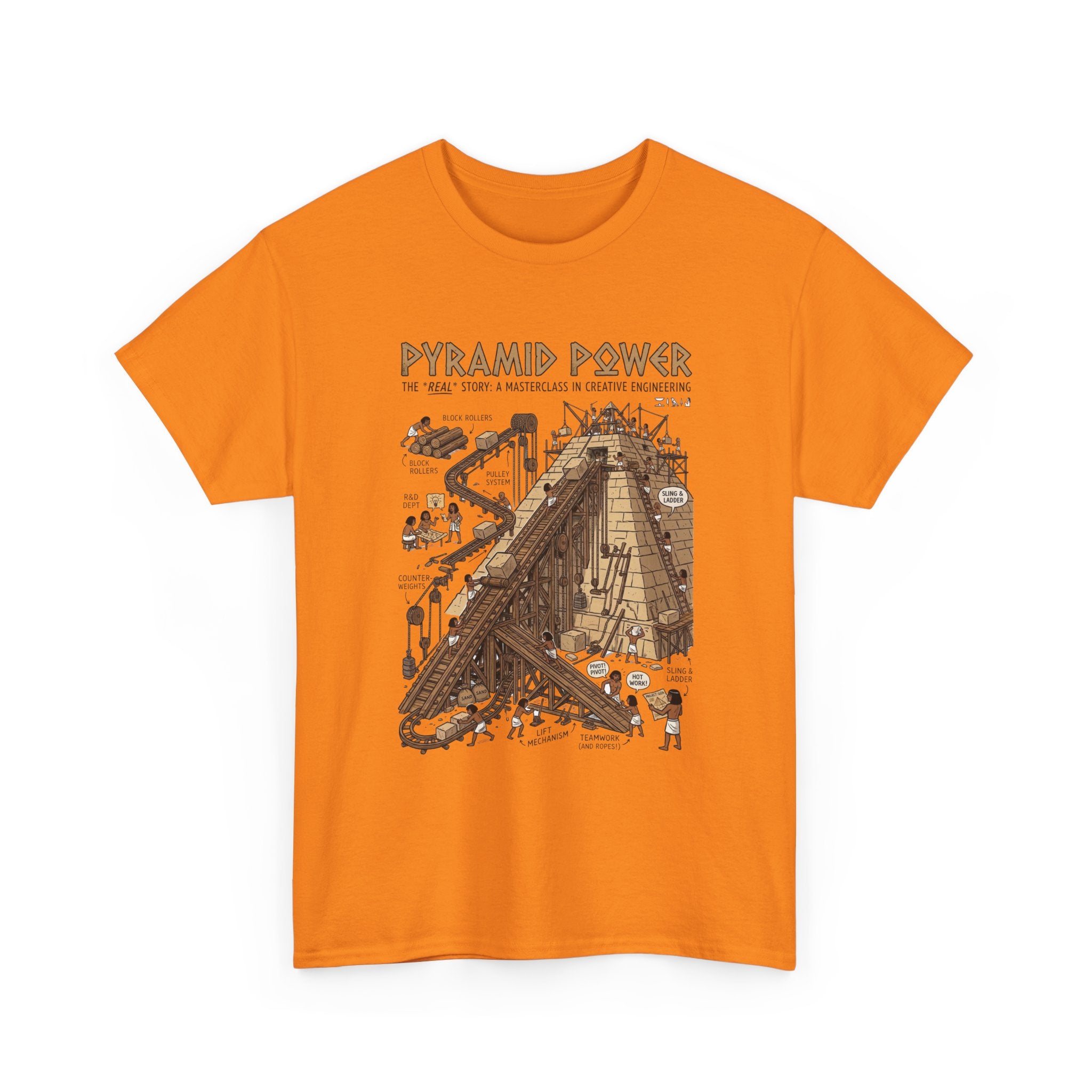 Pyramid Power Tee — Vintage Egyptian Pyramid Diagram Graphic T‑Shirt
