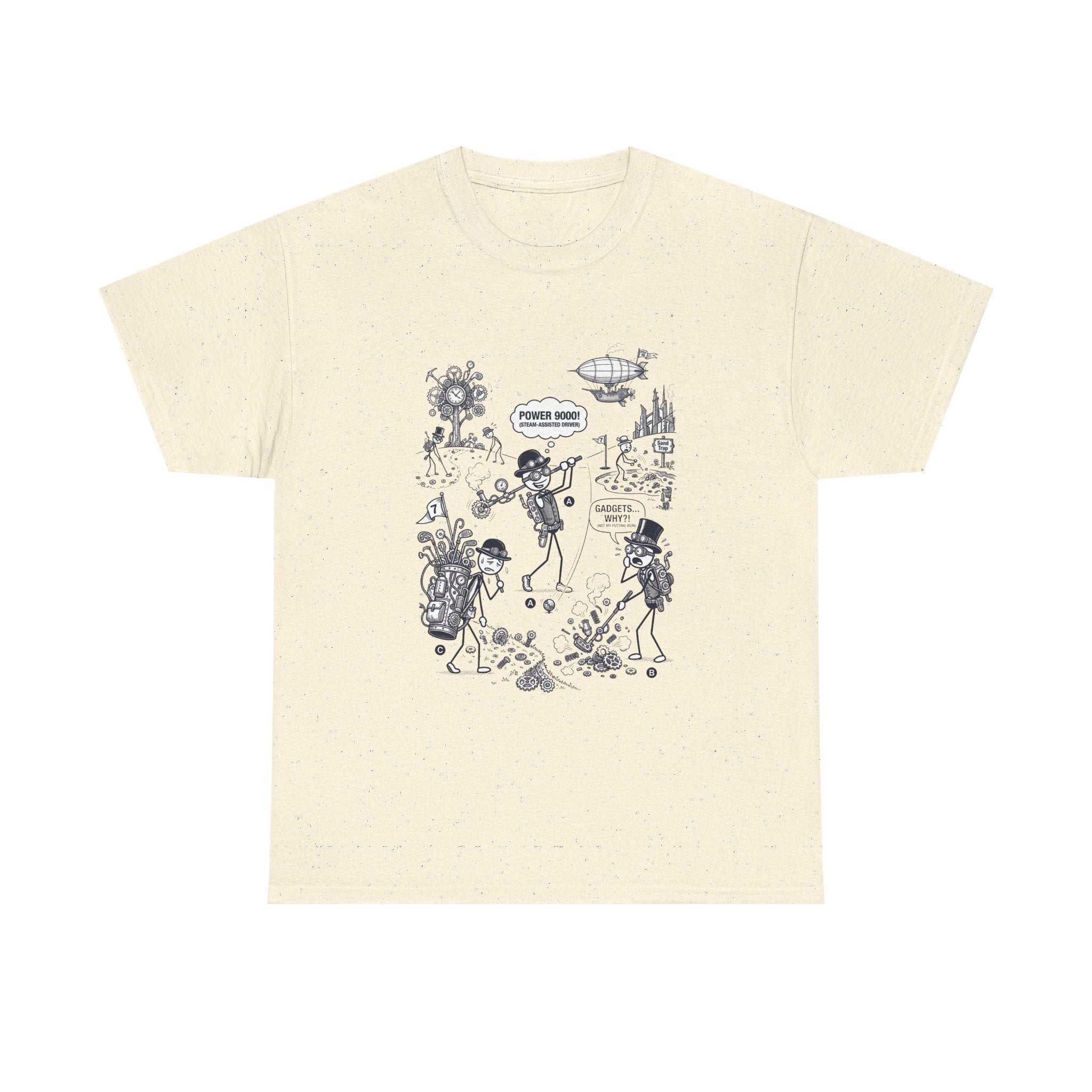 Steampunk Golf Graphic Tee —  "Good Vibes" Illustration