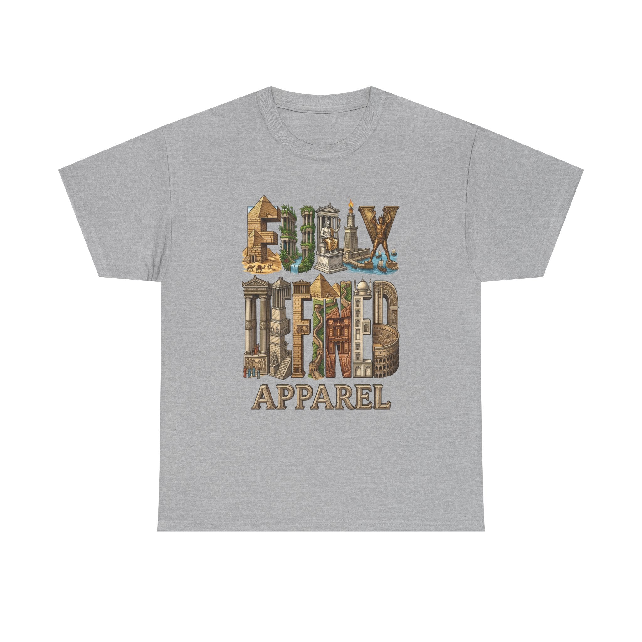 Fully Defined Apparel T‑Shirt — Wonders of the World Graphic Tee