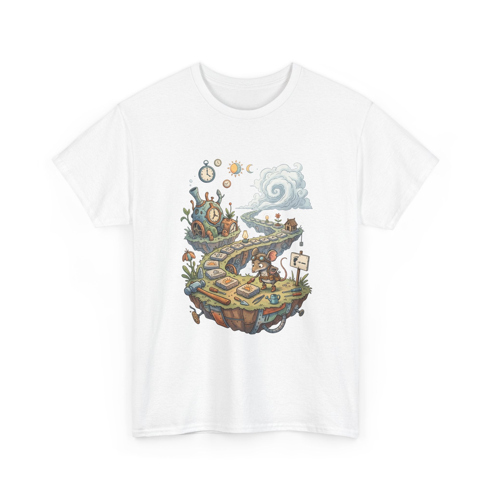 T-Shirt — Fantasy Floating Island Roadmap Illustration Tee