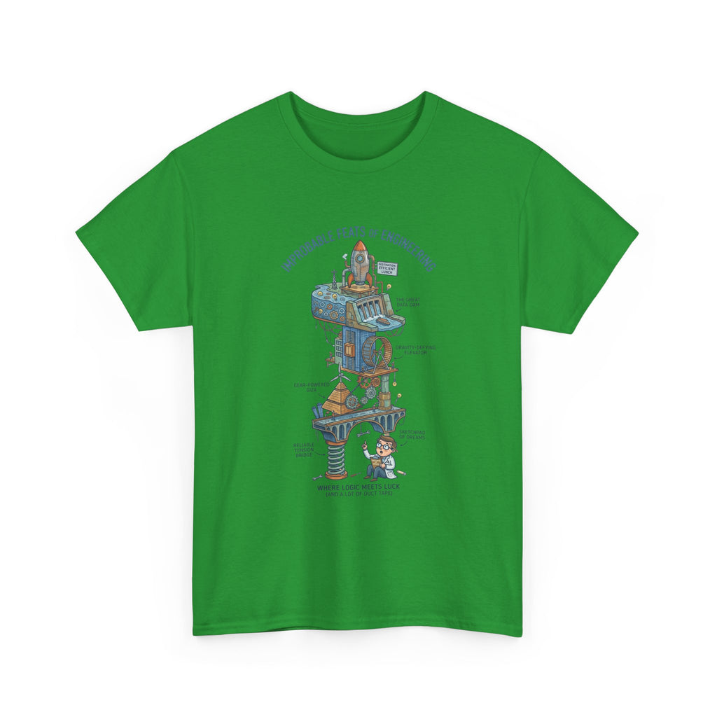 Engineering Feats T‑Shirt — Engineering Diagram Tee