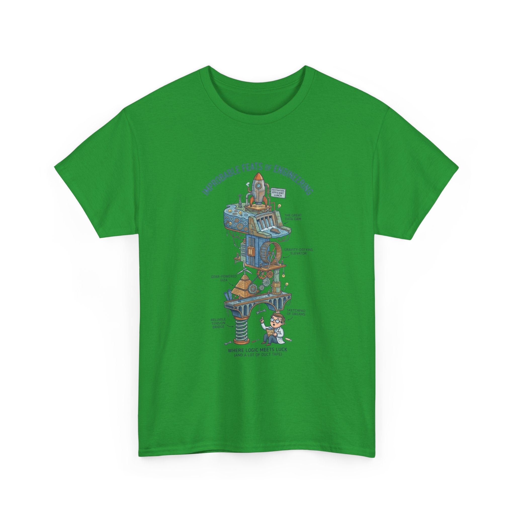 Engineering Feats T‑Shirt — Engineering Diagram Tee
