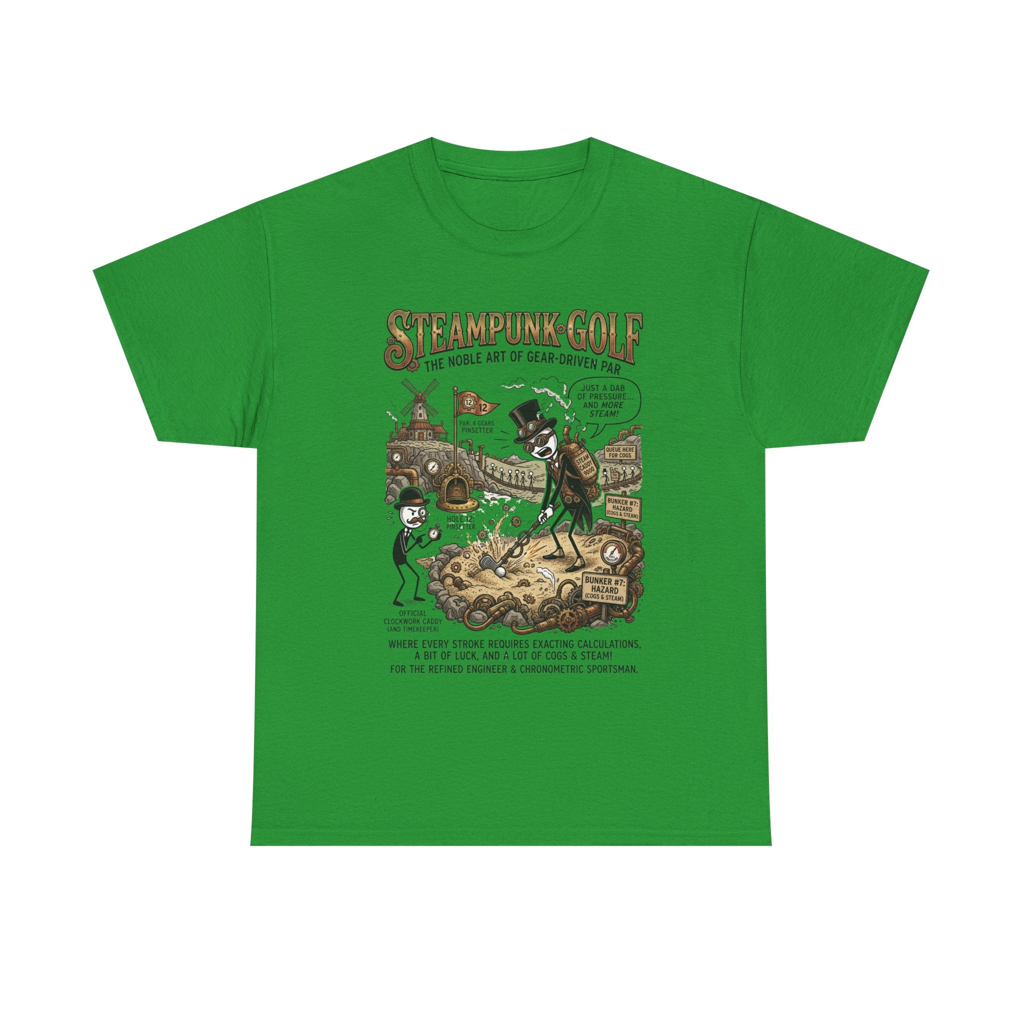 Steampunk Golf T-Shirt — Vintage Mechanical Golfers Graphic Tee