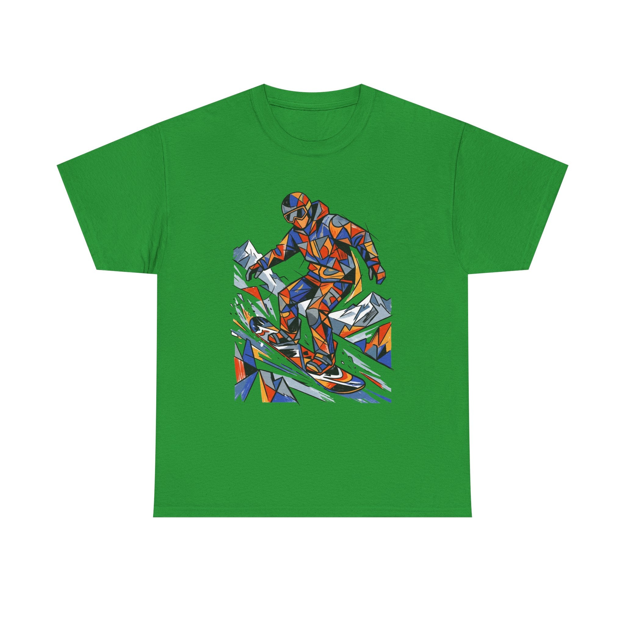 Snowboarder Geometric Art Tee