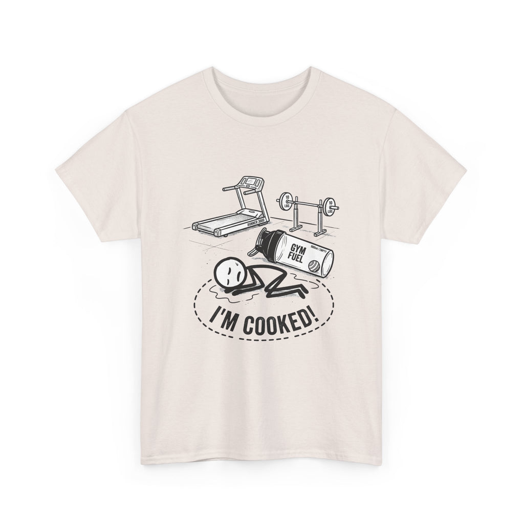 Fitness Humor T‑Shirt — "I'm Cooked!" Workout Exhaustion Tee