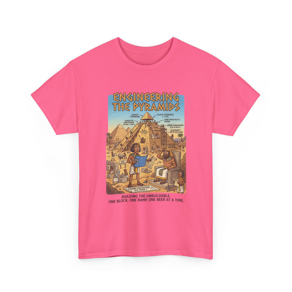 T-Shirt — "Engineering the Pyramids" Vintage Egypt Graphic Tee